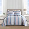 3 Piece 100% Cotton Striped Quilt Set Lightweight Bedspread Set CP323