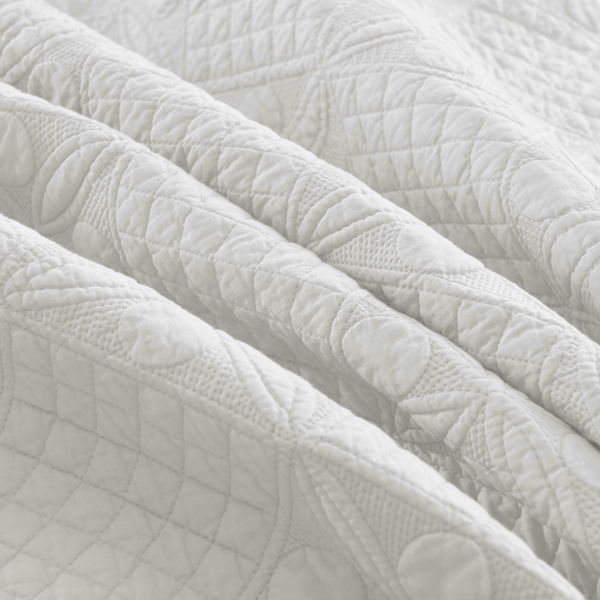 3 Piece 100% Cotton Oversized Lightweight Quilt Bedspread Set TW