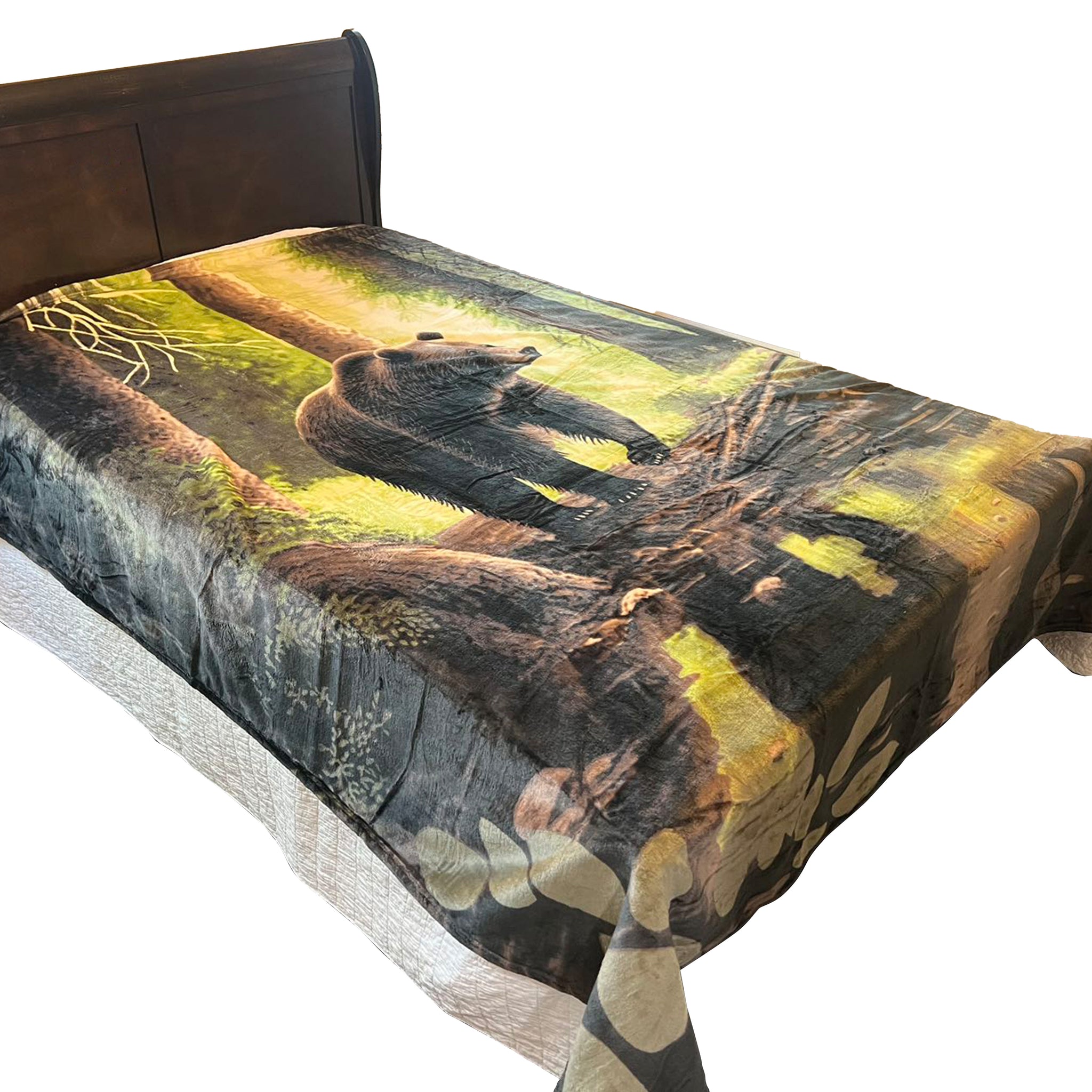 Queen Size Flannel Blanket, Ultra Soft and Warm, 400 GSM Heavyweight Plush Throw, All-Season Cozy Bed Blanket for Winter 95" x 86"