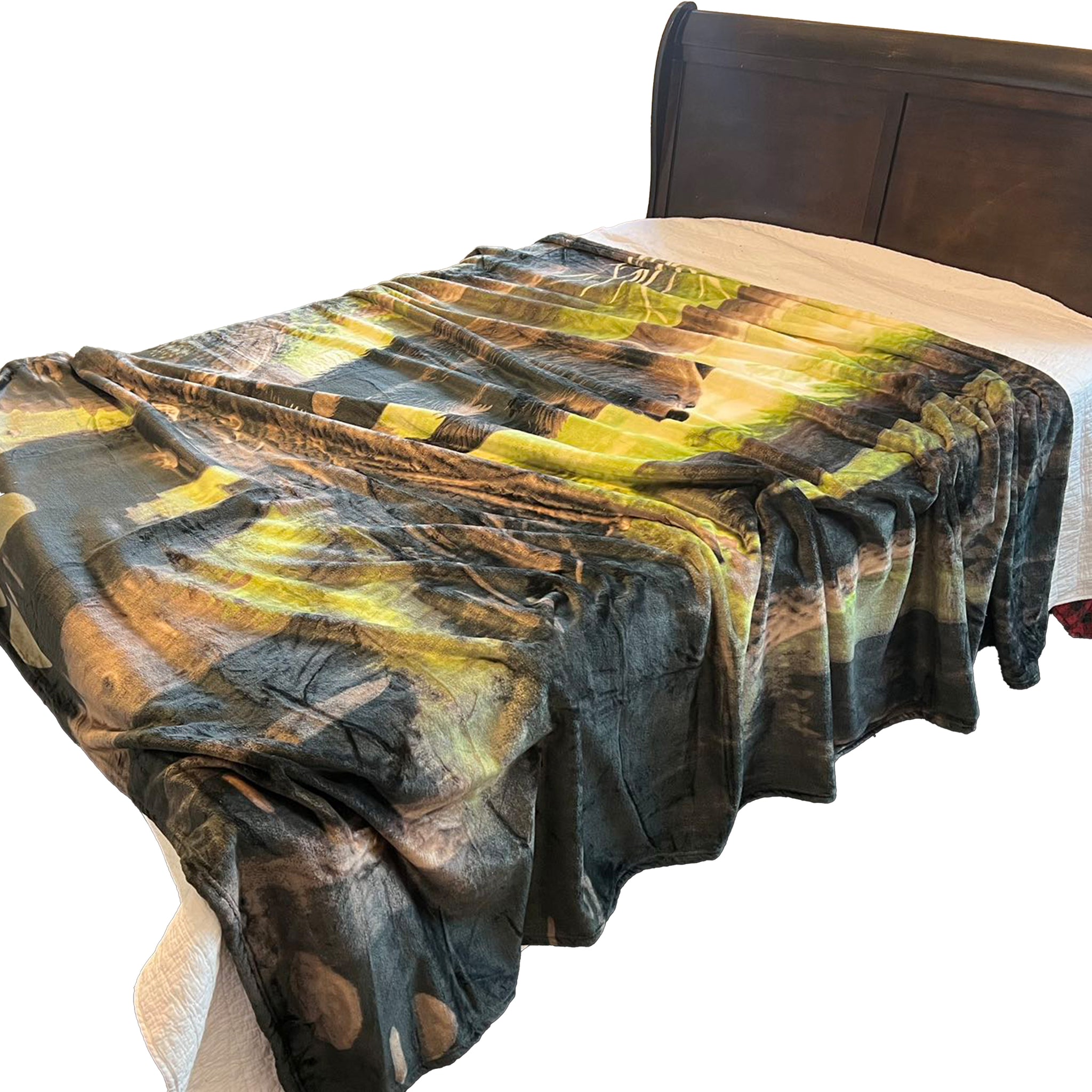 Queen Size Flannel Blanket, Ultra Soft and Warm, 400 GSM Heavyweight Plush Throw, All-Season Cozy Bed Blanket for Winter 95" x 86"