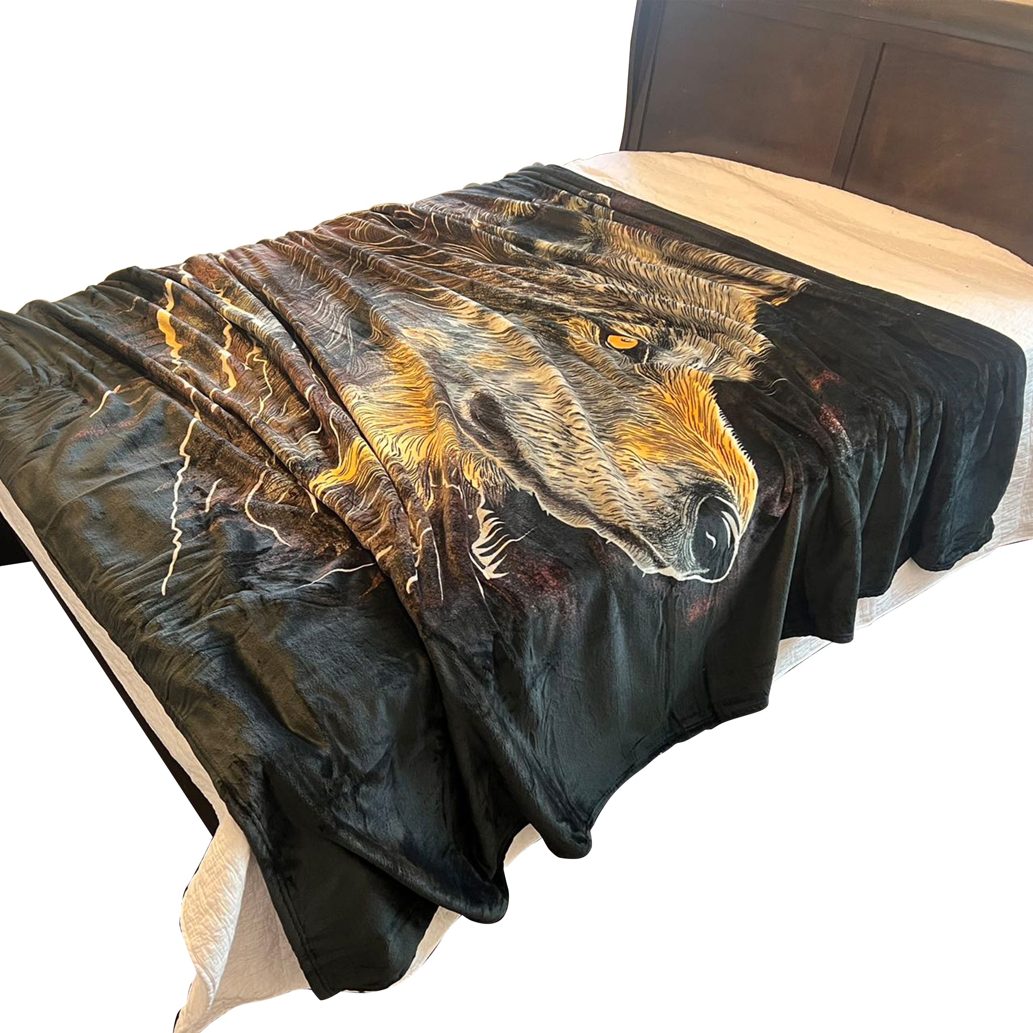 Queen Size Flannel Blanket, Ultra Soft and Warm, 400 GSM Heavyweight Plush Throw, All-Season Cozy Bed Blanket for Winter 95" x 86"