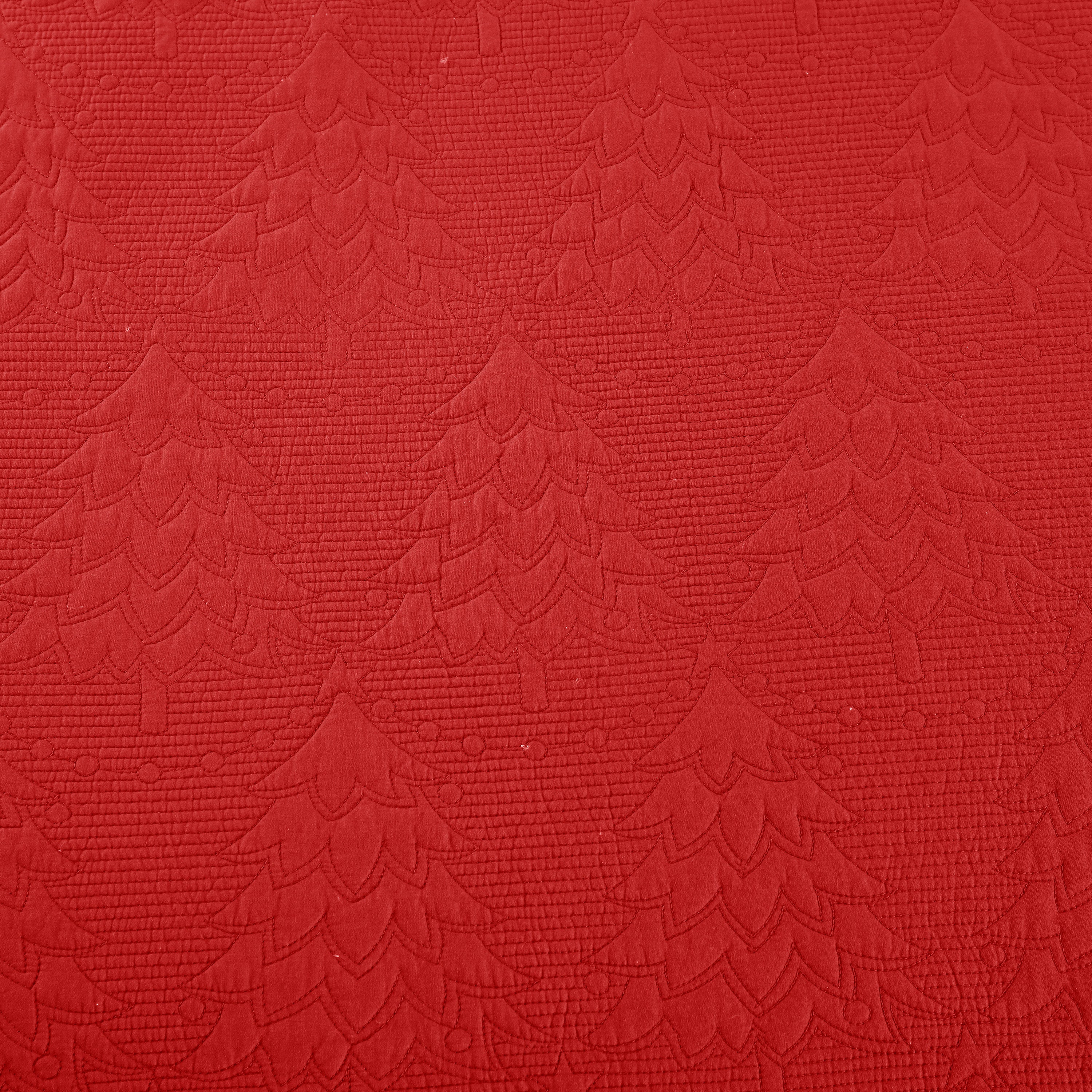 3 Piece 100% Cotton Christmas Tree Oversized Lightweight Bedspread Quilt Set TC