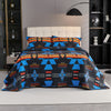 3 Pcs Boho Colorful Geometry Printed Quilt Bedspread Set