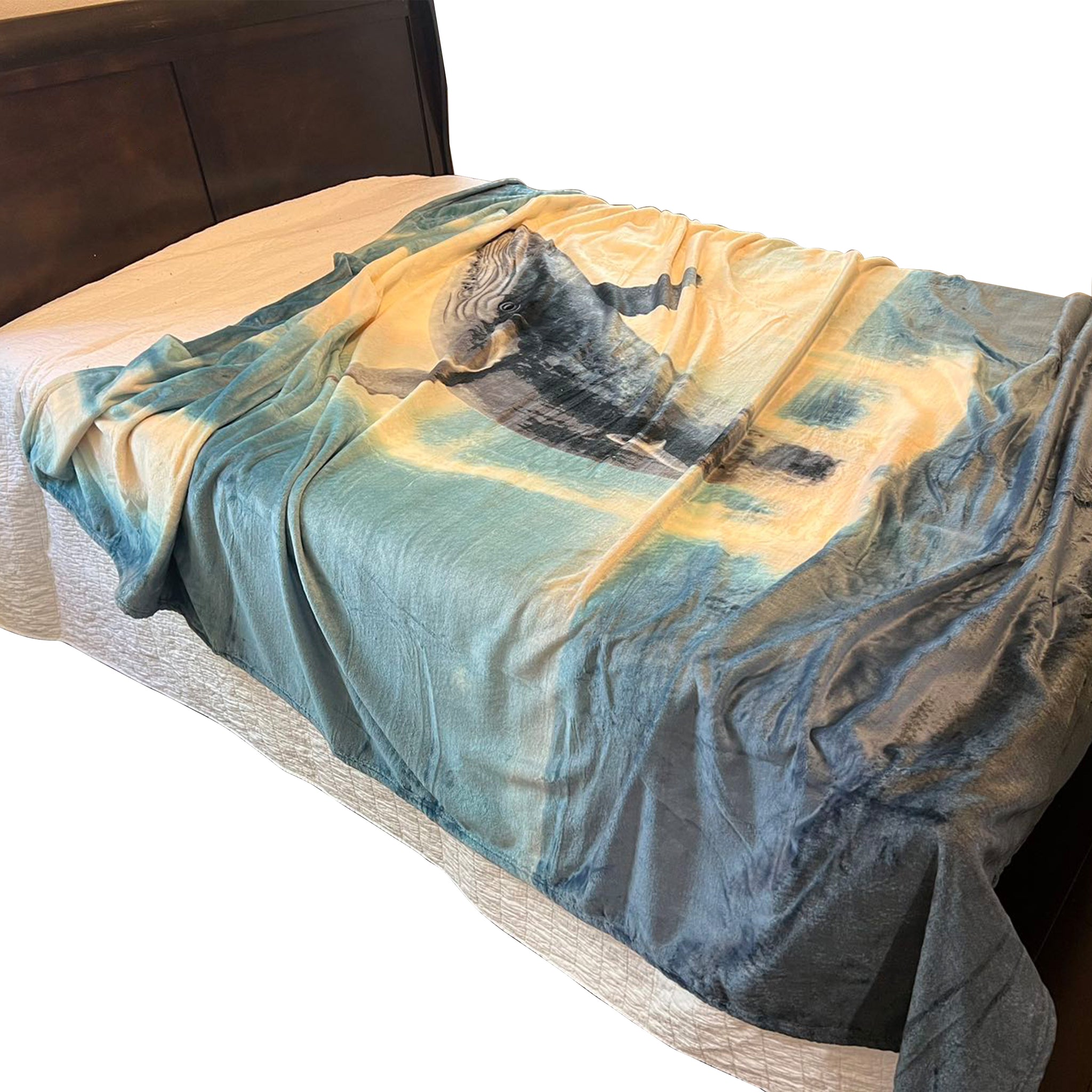 Queen Size Flannel Blanket, Ultra Soft and Warm, 400 GSM Heavyweight Plush Throw, All-Season Cozy Bed Blanket for Winter 95" x 86"
