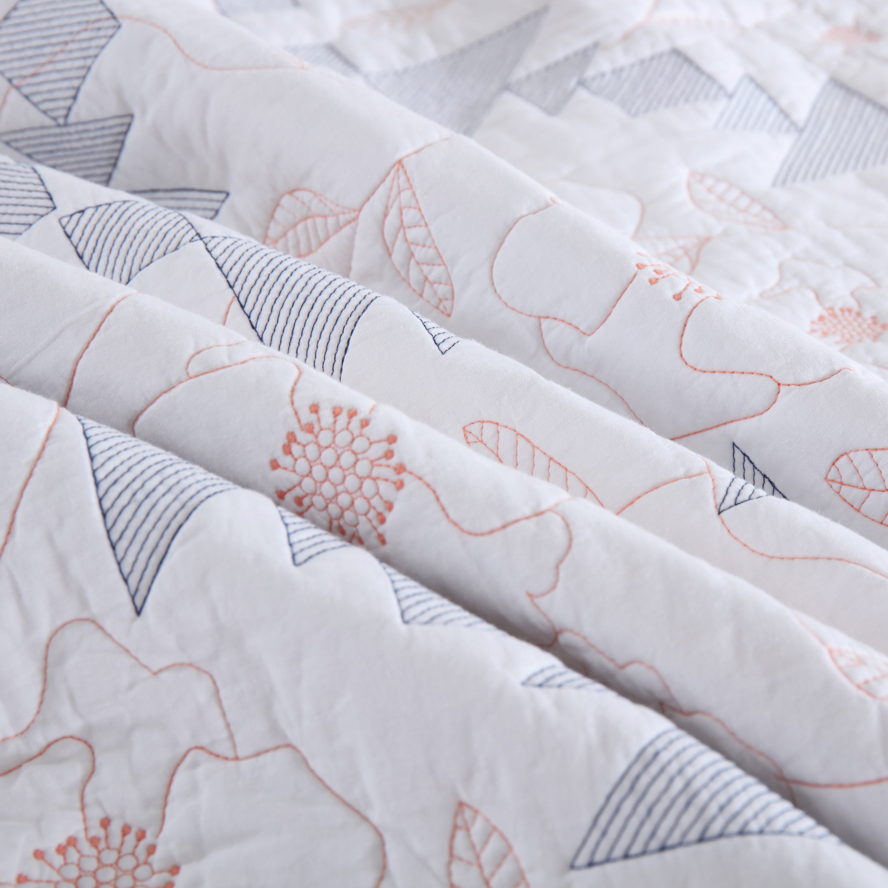 3 Piece 100% Cotton Christmas Tree Oversized Quilt Bedspread Set TC133