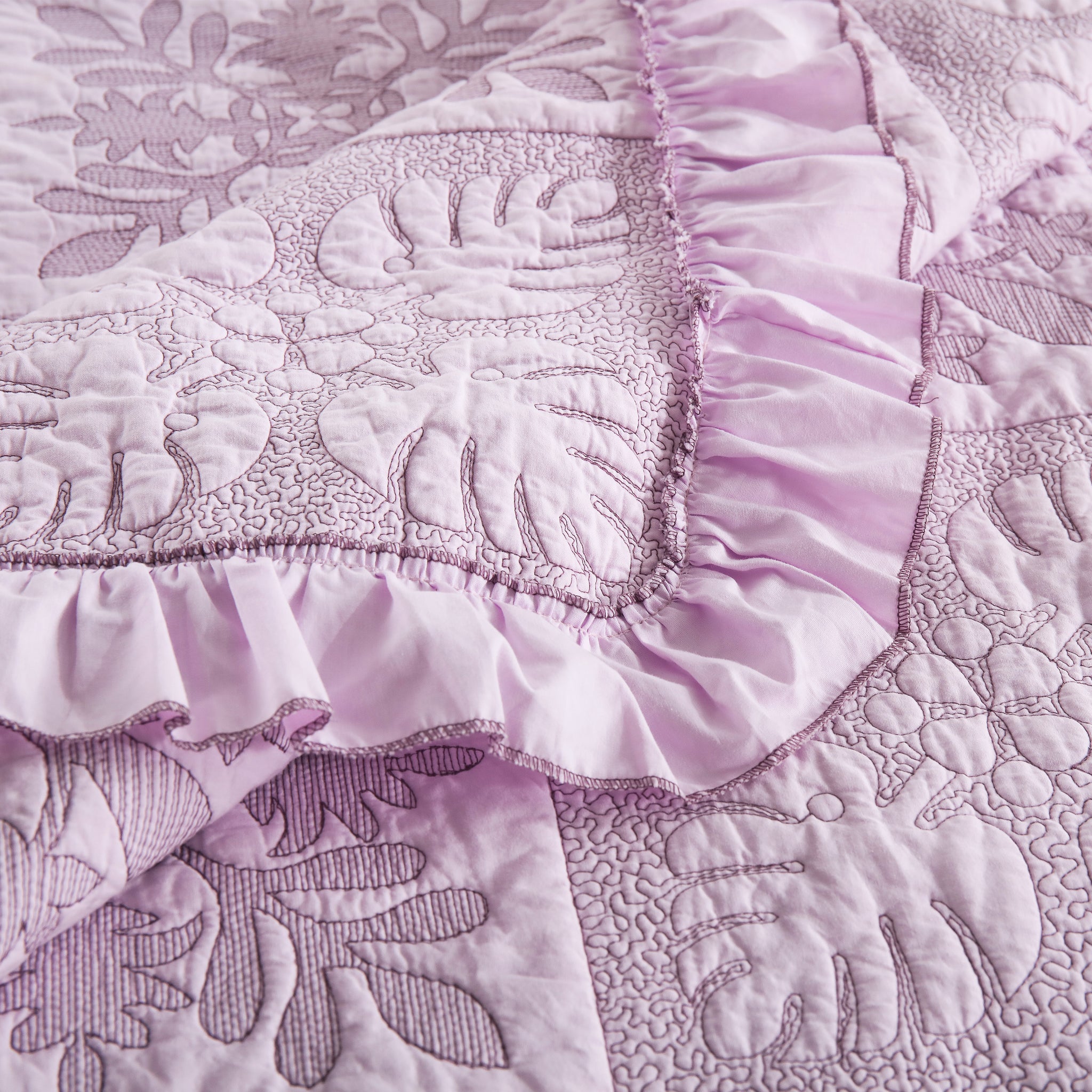 3-Piece 100% Cotton Oversized Bedspread Set Coverlet Set Lightweight Quilt Set TJ