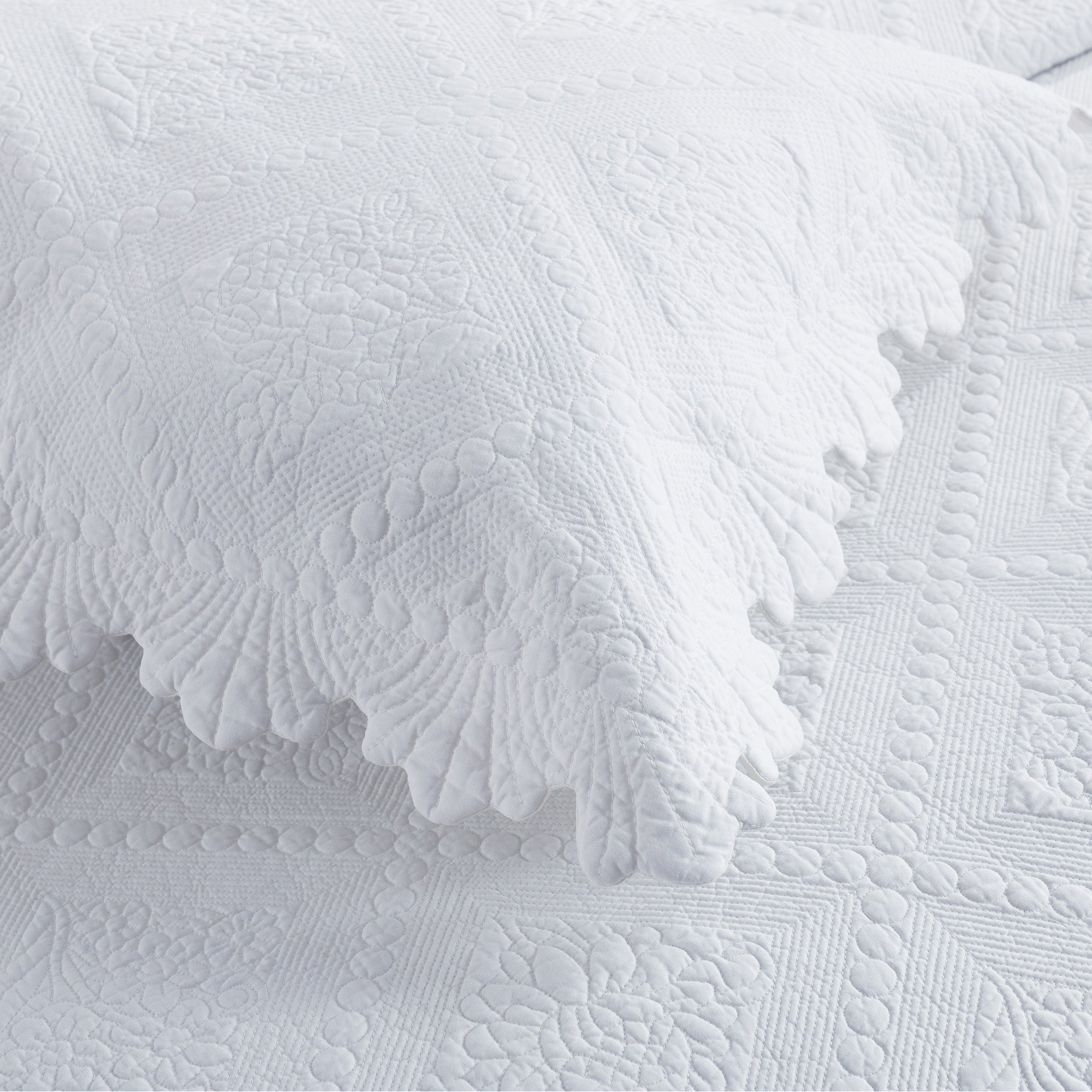3 Piece 100% Cotton Oversized Lightweight Quilt Bedspread Set TK