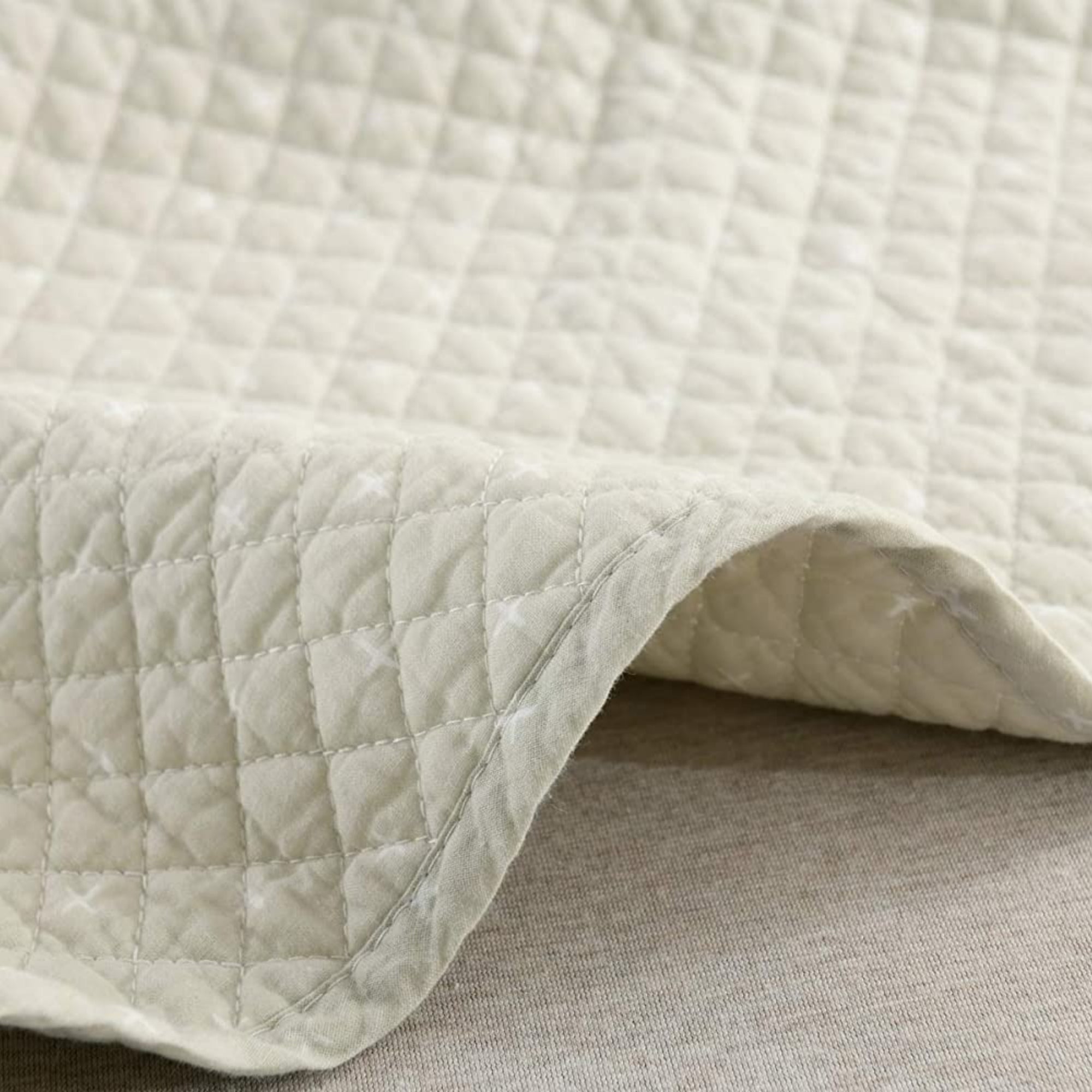 100% Cotton Quilted Throw Blanket Soft Decorative Couch Sofa Cover Lightweight Bed Throw