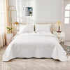 3 Pcs 100% Cotton Embroidered Quilt Bedspread Set, Queen & King Sizes