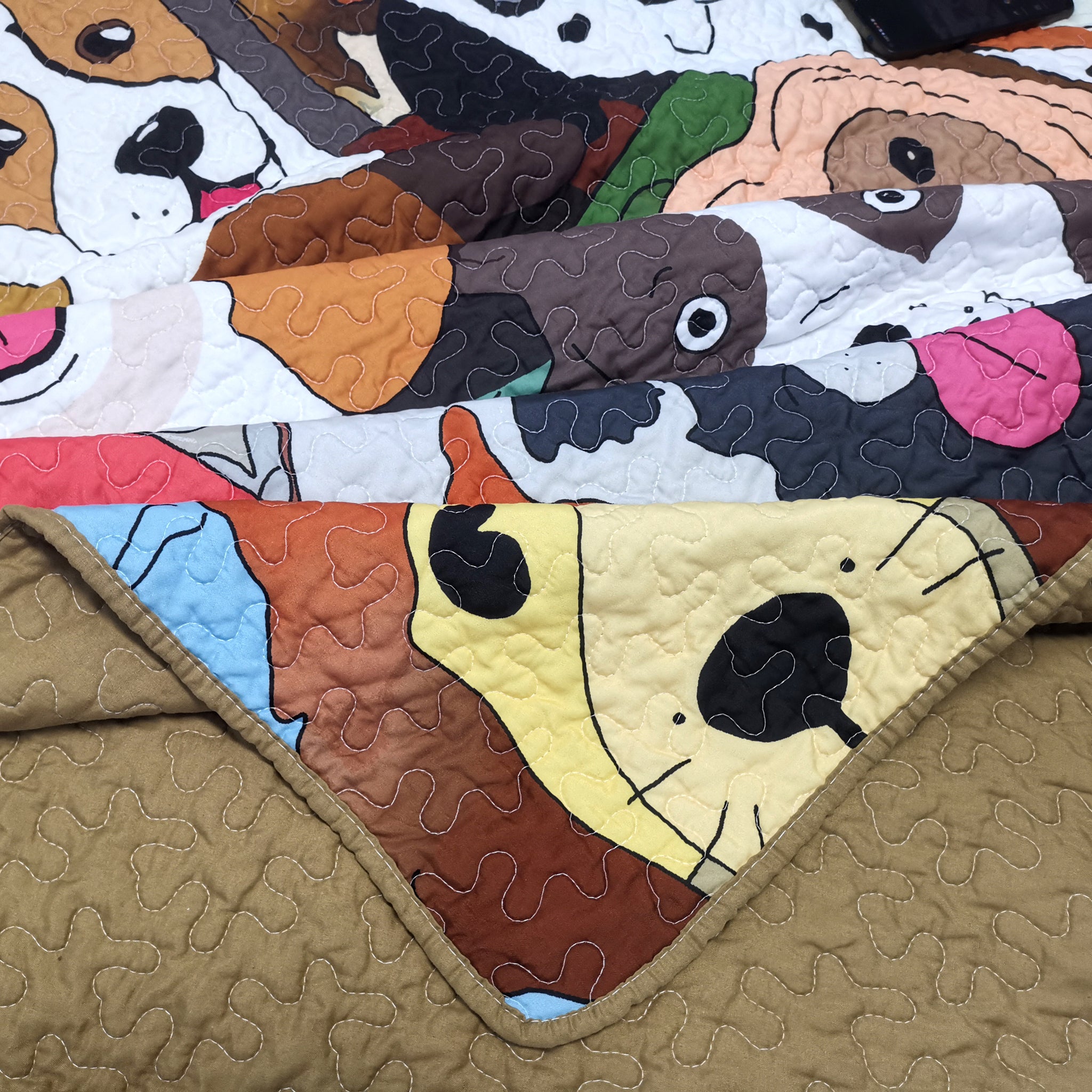 Kids Quilt Bedspread Set Dog WX200