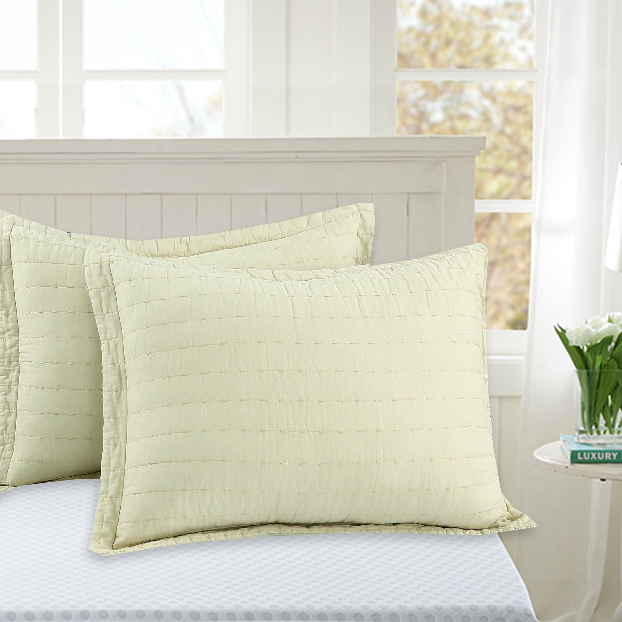 3-PCS 100% Cotton Oversized Bedspread Set Coverlet Quilt Set Stitching