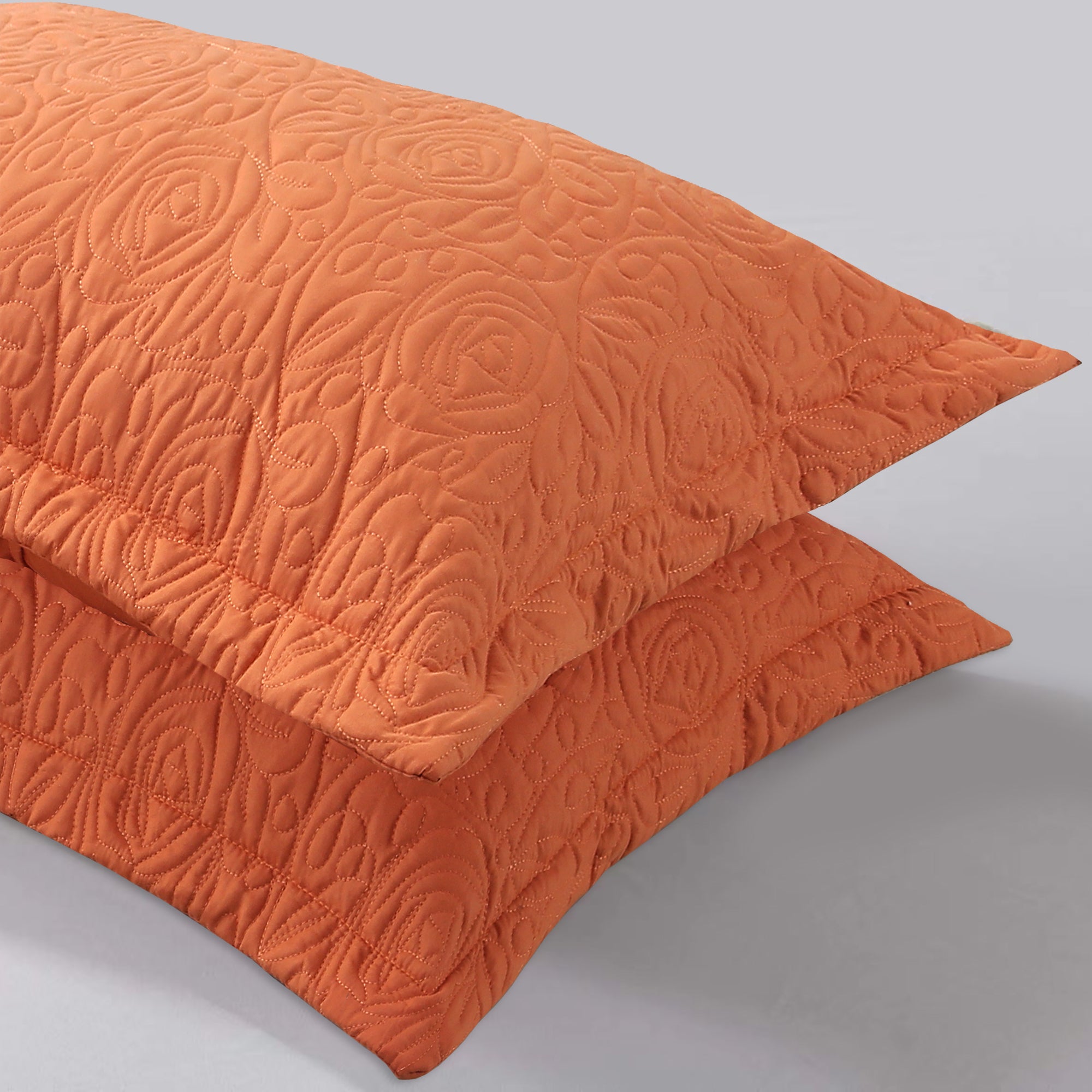 2 Piece Embroidered Pillow Shams Standard Size