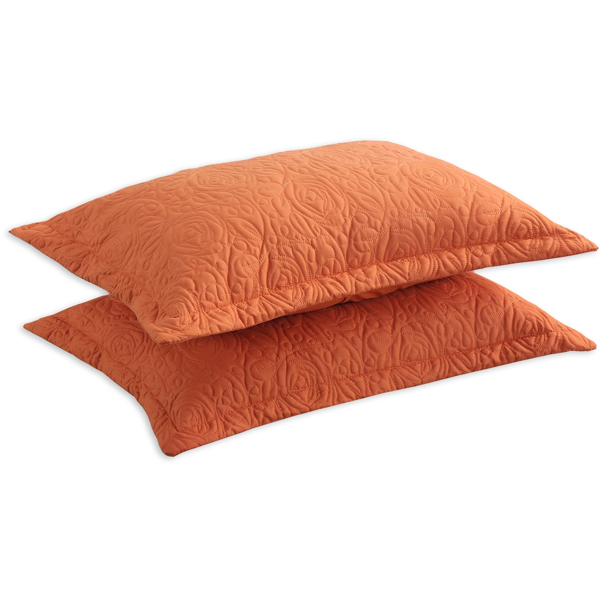 2 Piece Embroidered Pillow Shams Standard Size
