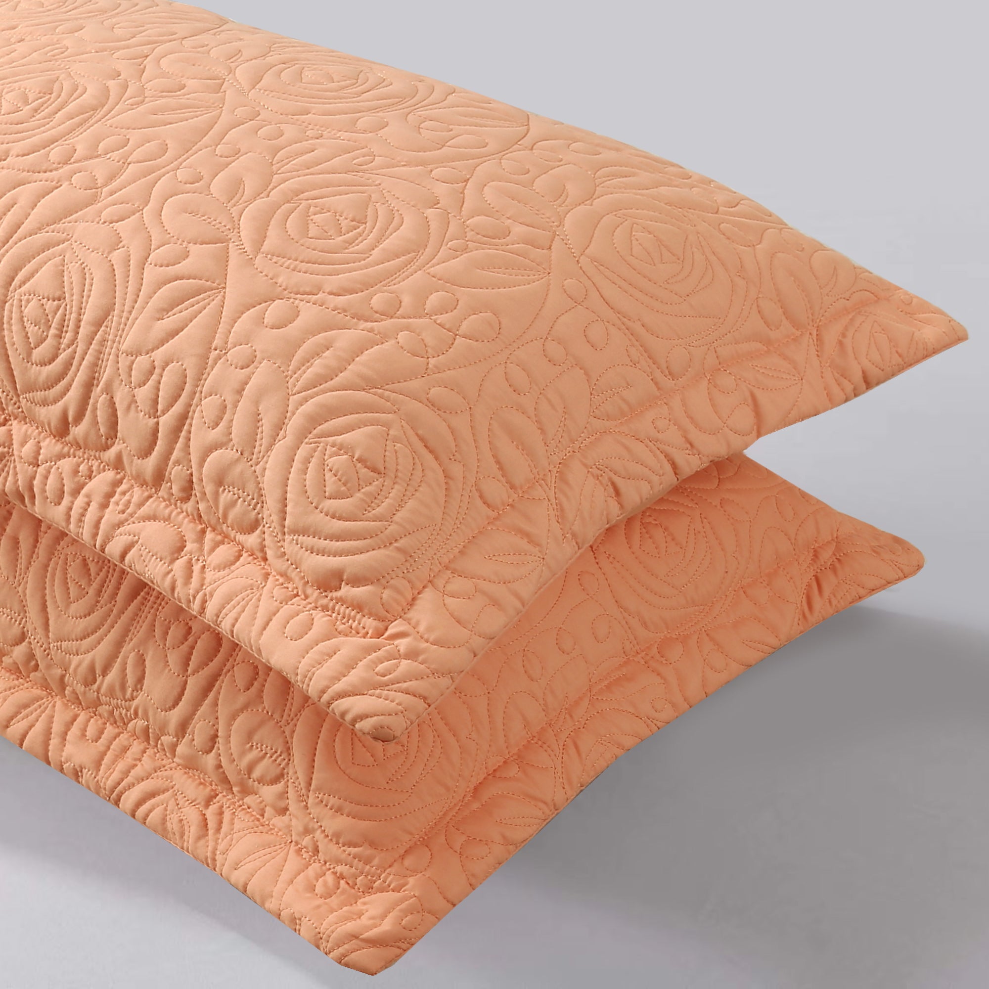 2 Piece King Size Quilted Pillow Shams, Decorative Pillow Covers