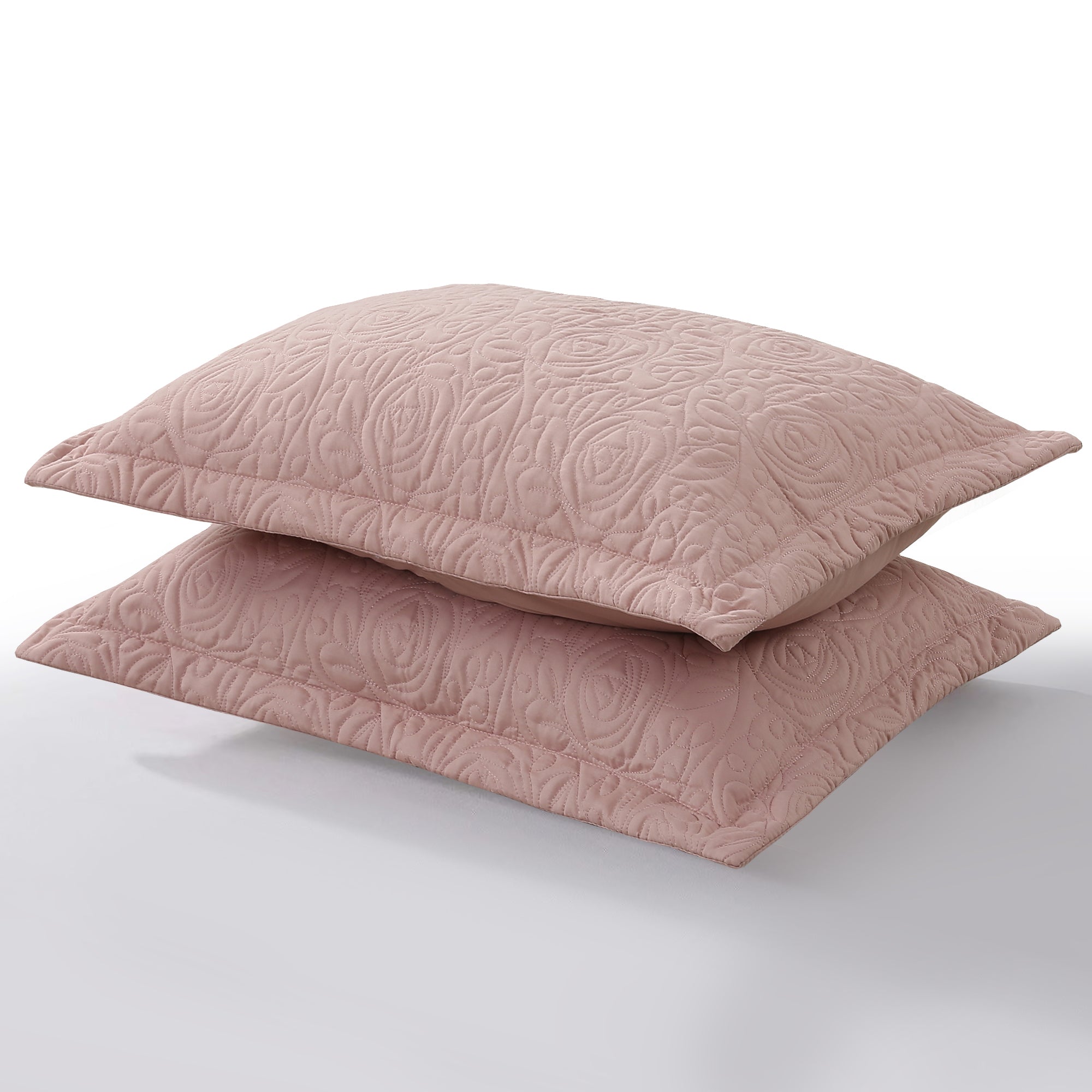 2 Piece Embroidered Pillow Shams Standard Size