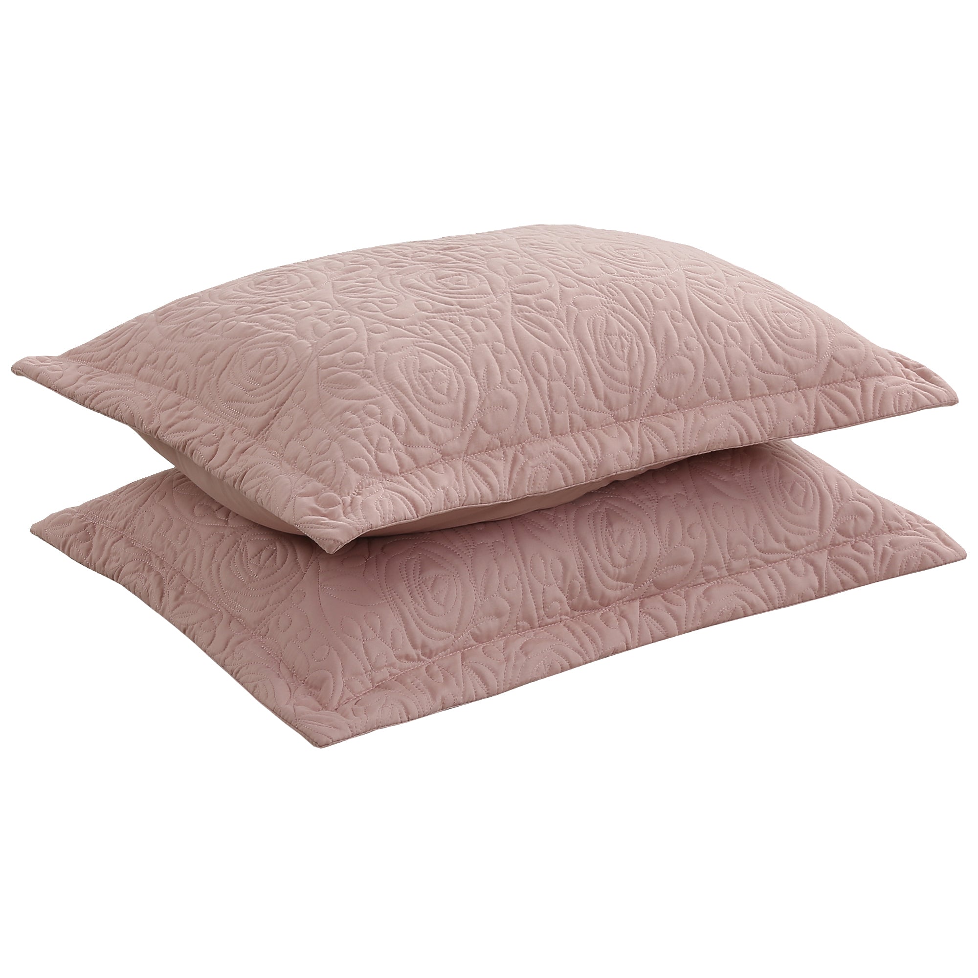 2 Piece Embroidered Pillow Shams Standard Size