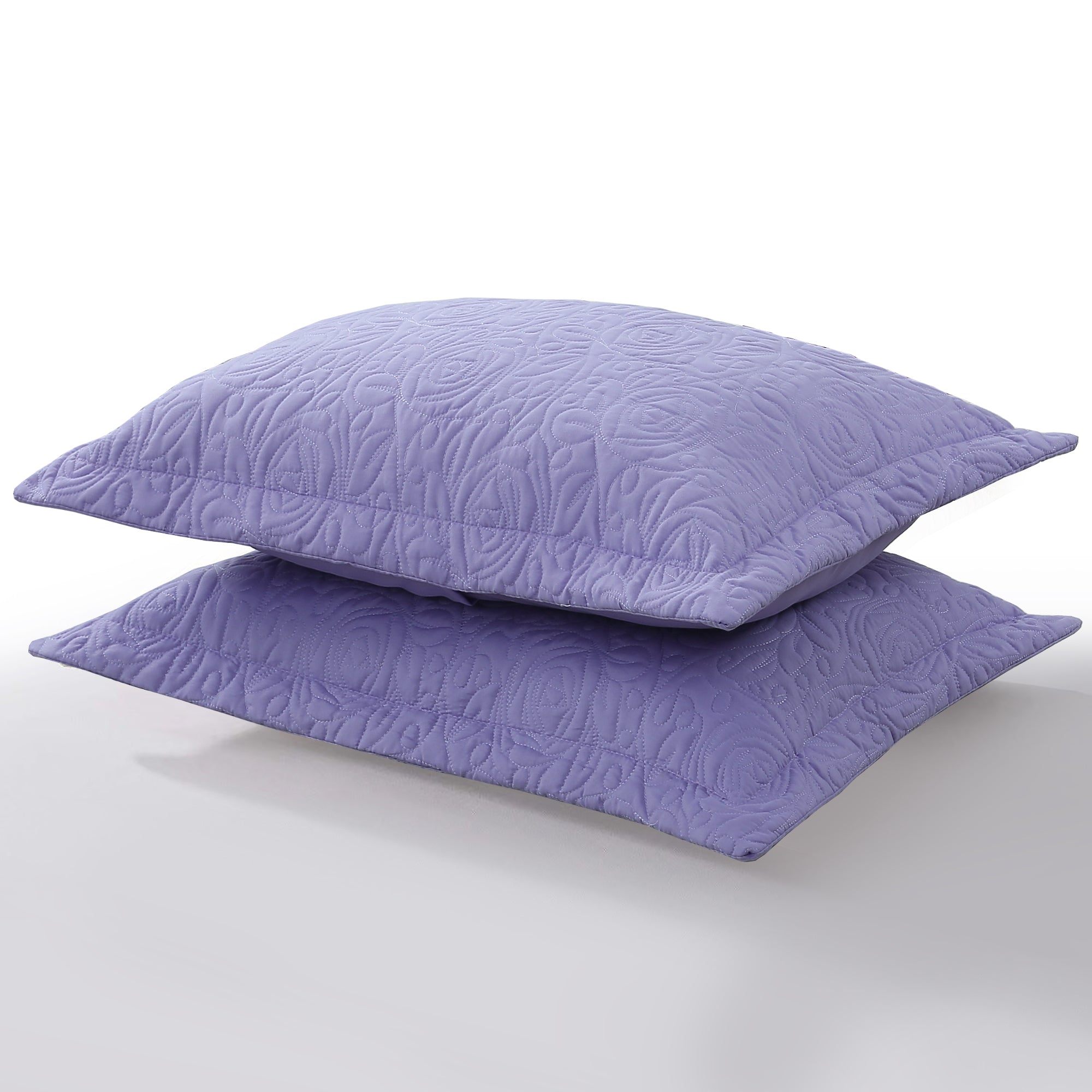 2 Piece Embroidered Pillow Shams Standard Size
