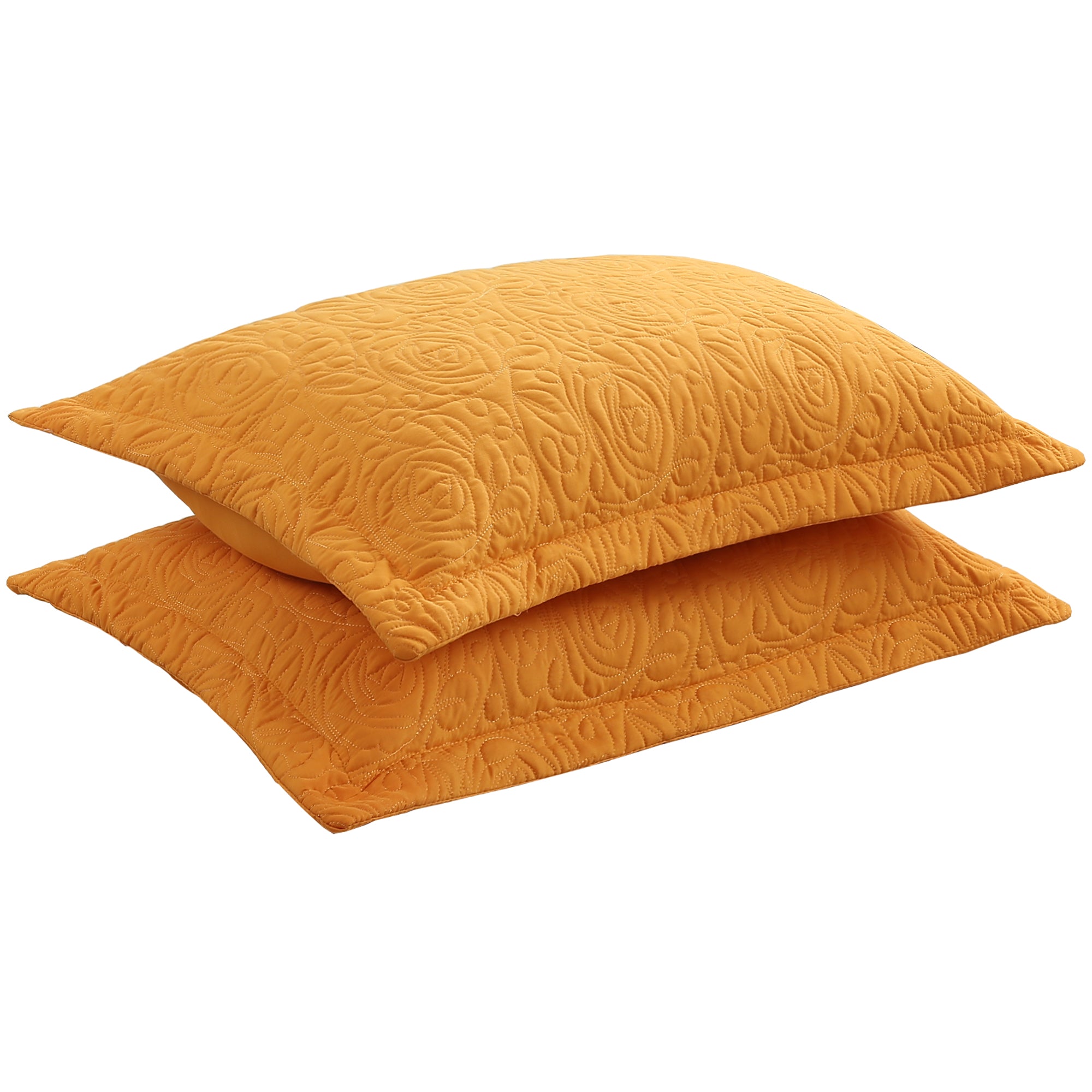 2 Piece King Size Quilted Pillow Shams, Decorative Pillow Covers