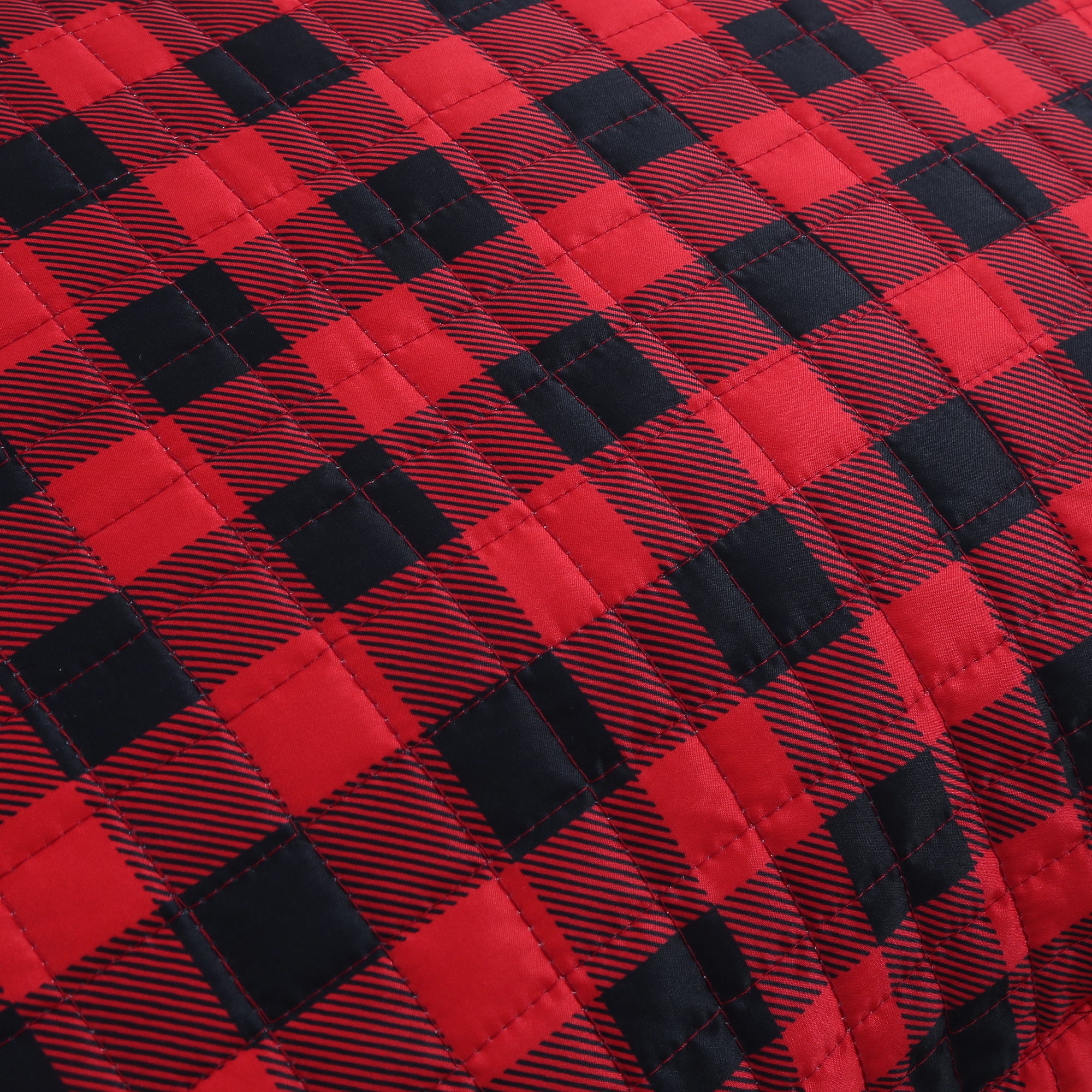2 Piece Buffalo Plaid Pillow Shams, Microfiber Decorative Covers with Zipper