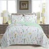 3PCS Lightweight Printed Floral Quilt Bedspread