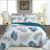 3 Piece Printed Leaf Quilt Set Lightweight Bedspread Set ME507