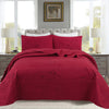 3 PCS Queen Size Embroidery Quilt Bedspread Set