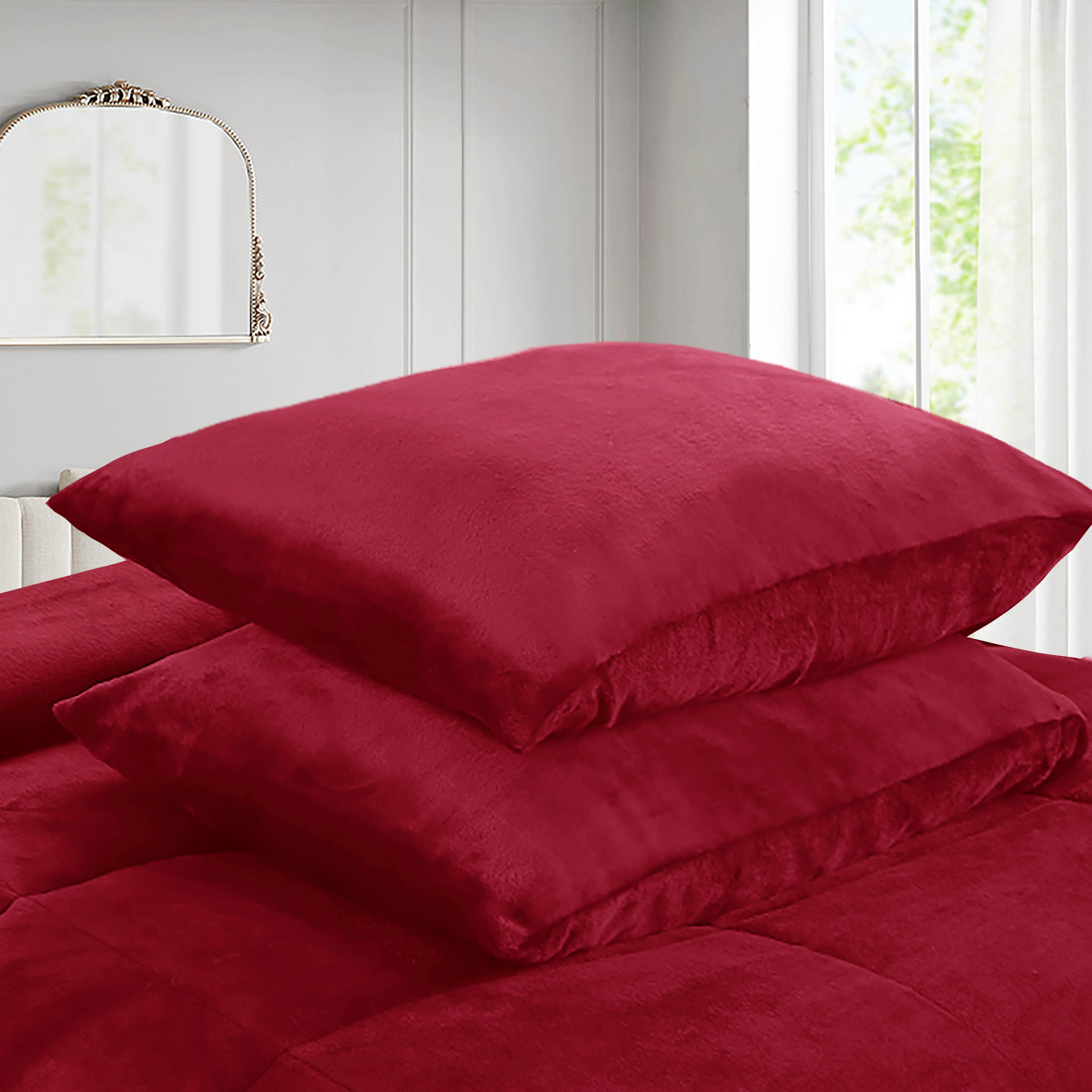 3 Piece Soft Cozy Plush Solid Color Comforter Set