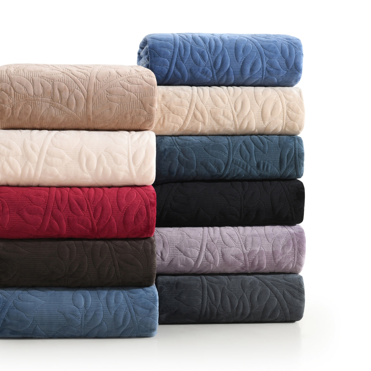 Luxury Velvet Oversized Embroidery Quilted Quilt Set  Soft and Plush 3 Pcs Bedding Set  Includes Quilt and Shams All-Season Comforter