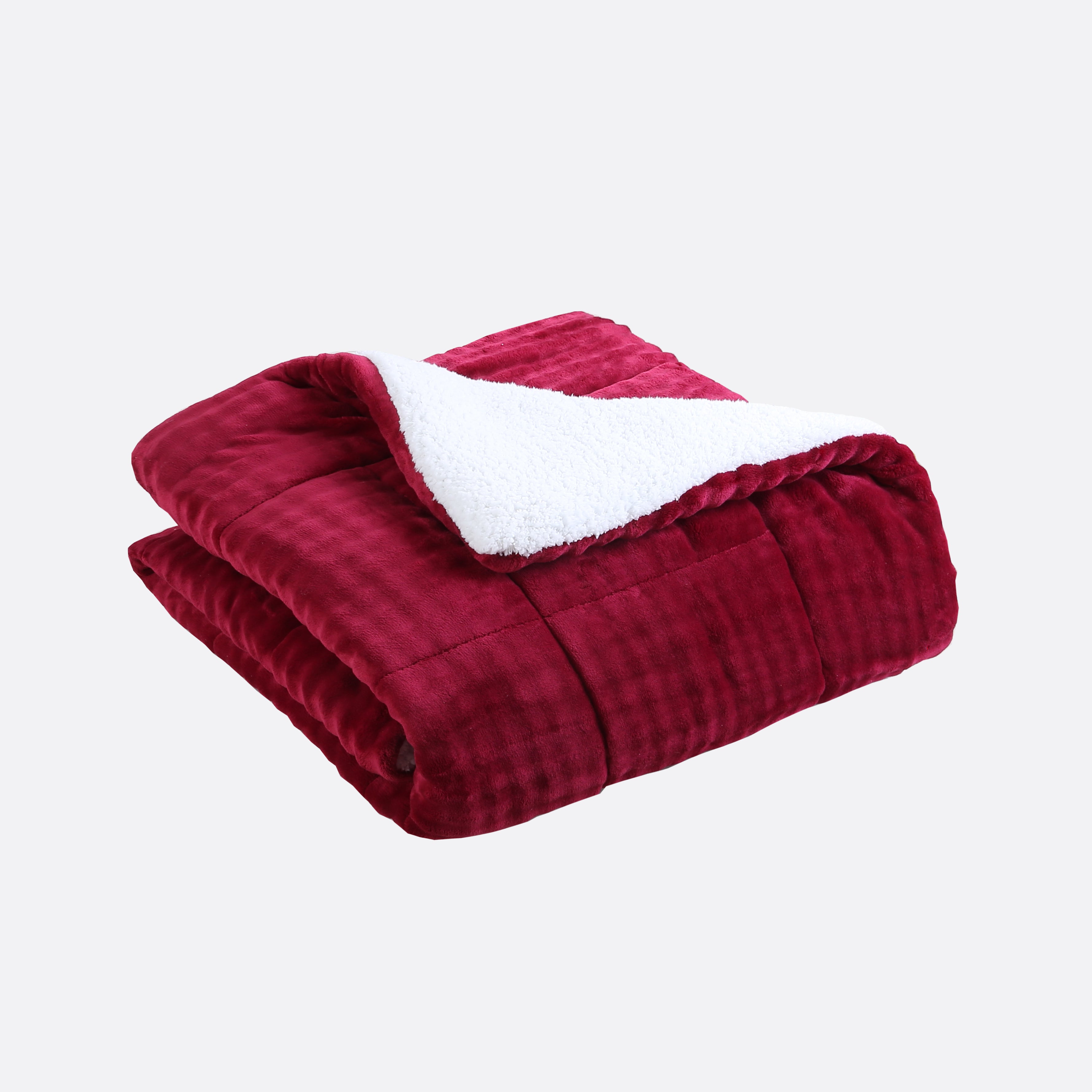 3 Piece Plush Flannel Comforter Set – Soft Bubble Velvet