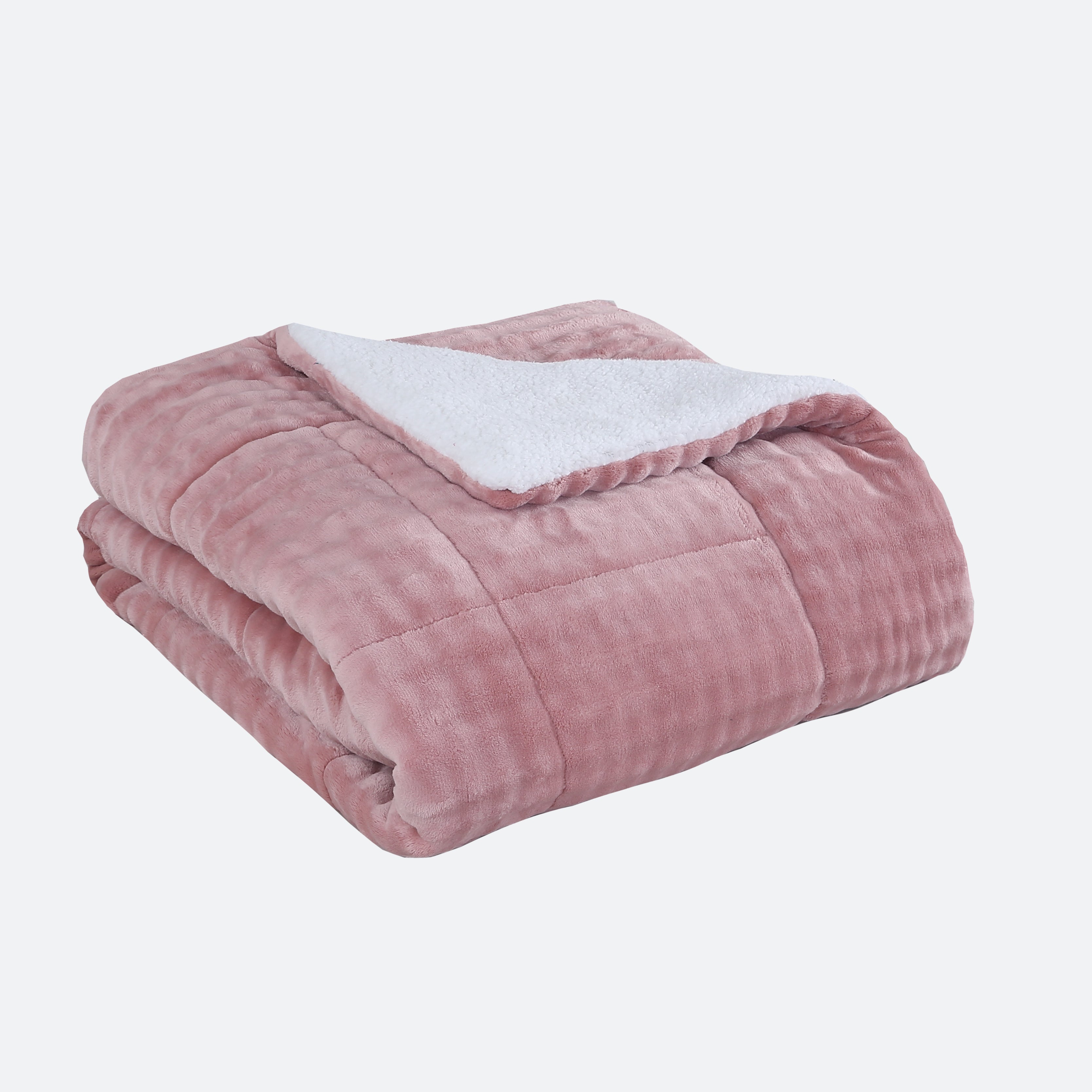 3 Piece Plush Flannel Comforter Set – Soft Bubble Velvet