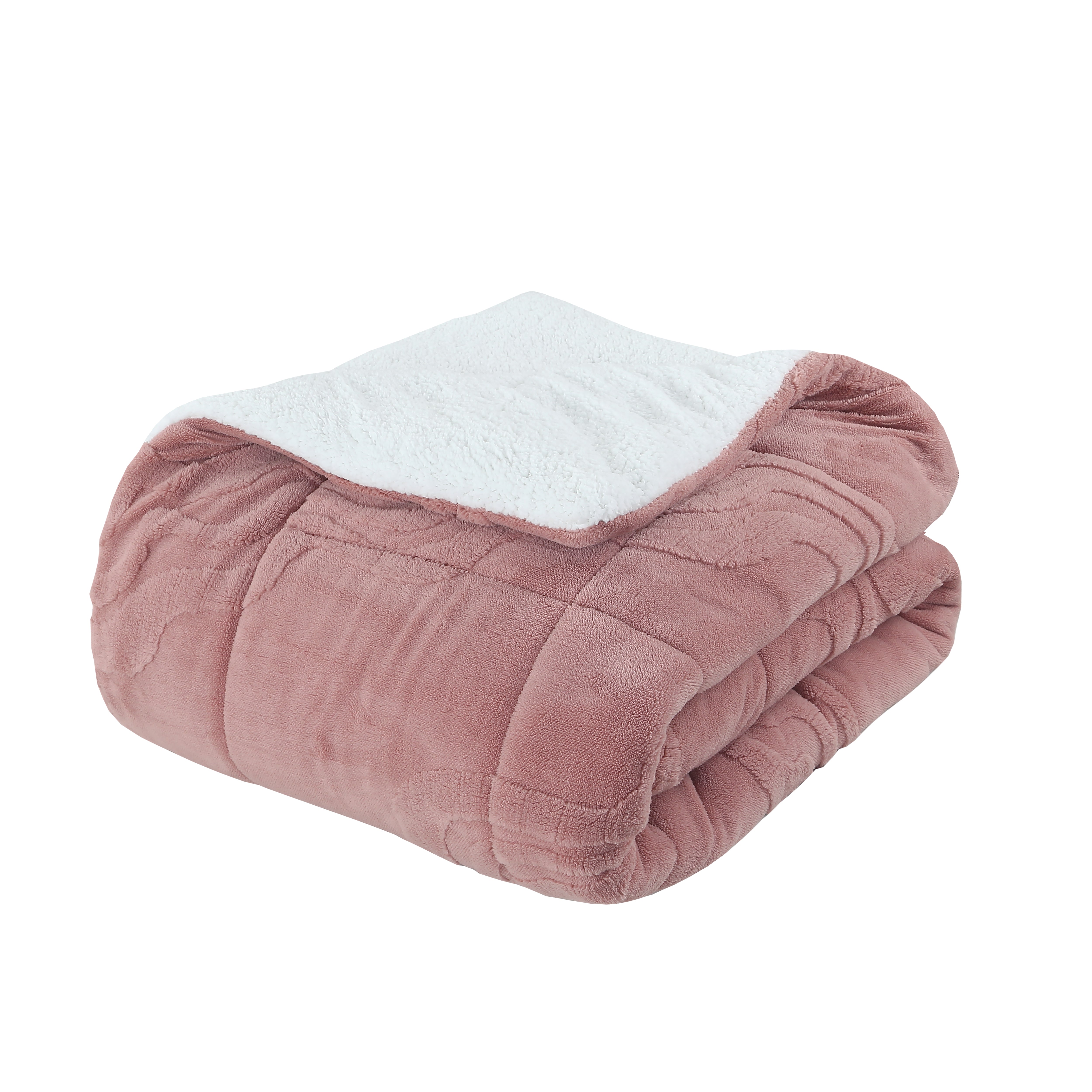 Luxury 3 Piece Wave Jacquard Plush Comforter Set MEW