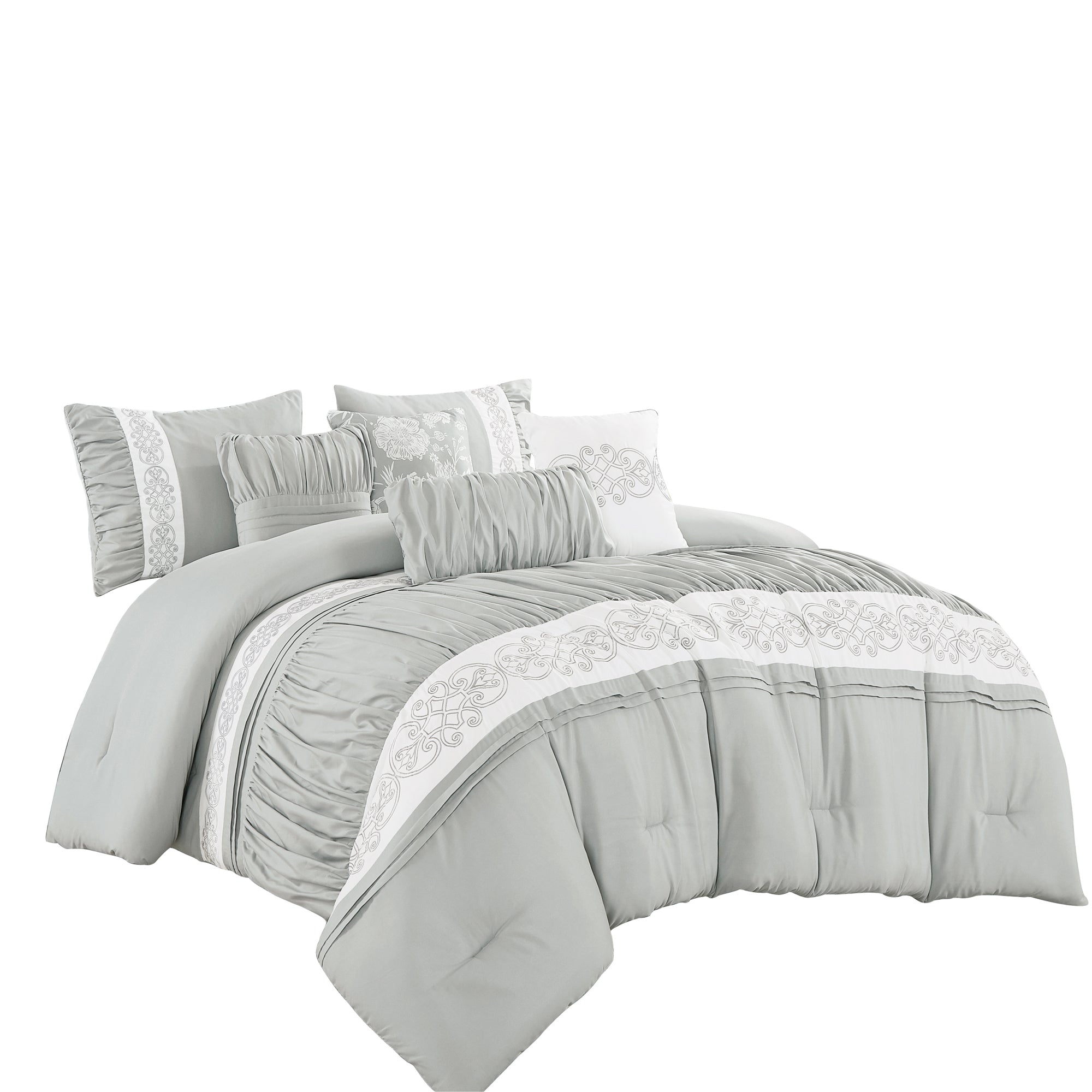 7 Pieces Bedding Comforter Set Maxine