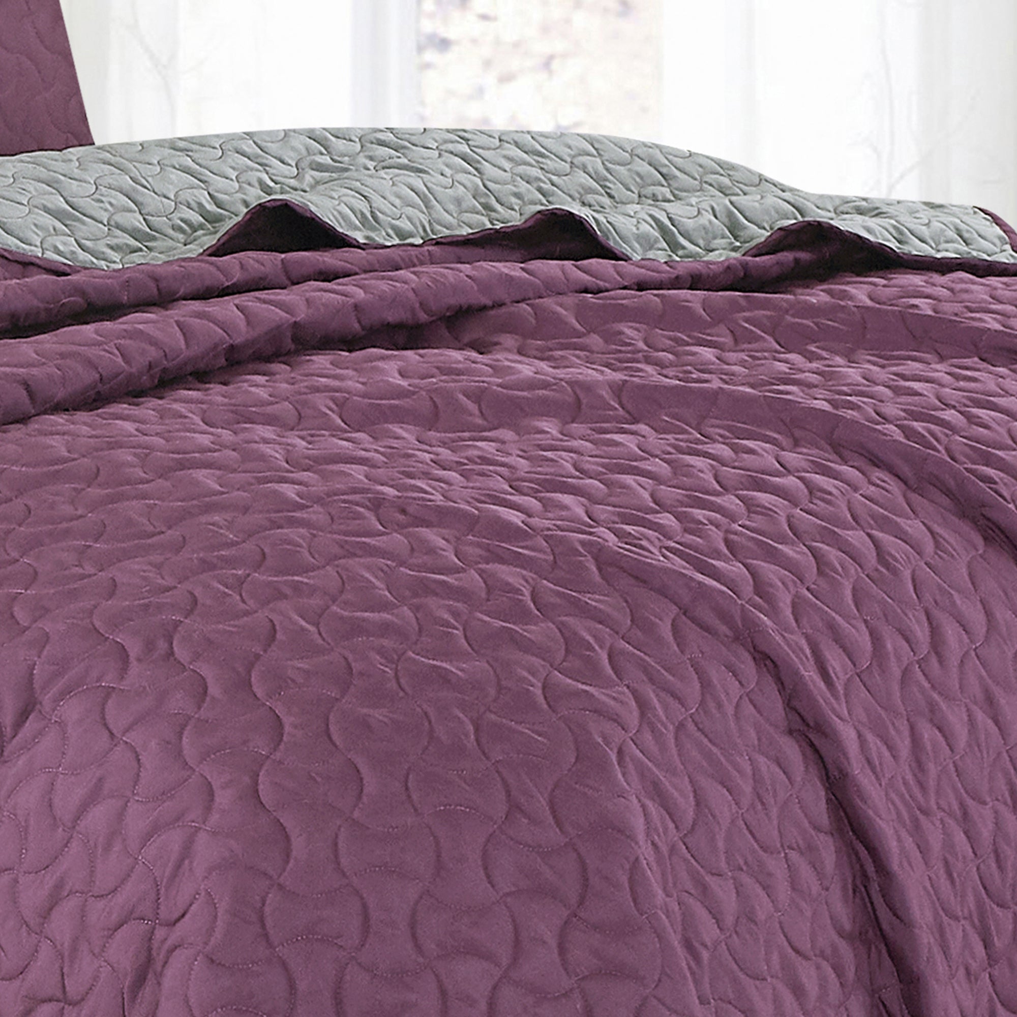 3 Piece Solid Quilt Set Lightweight Bedspread Set Zaka 2024
