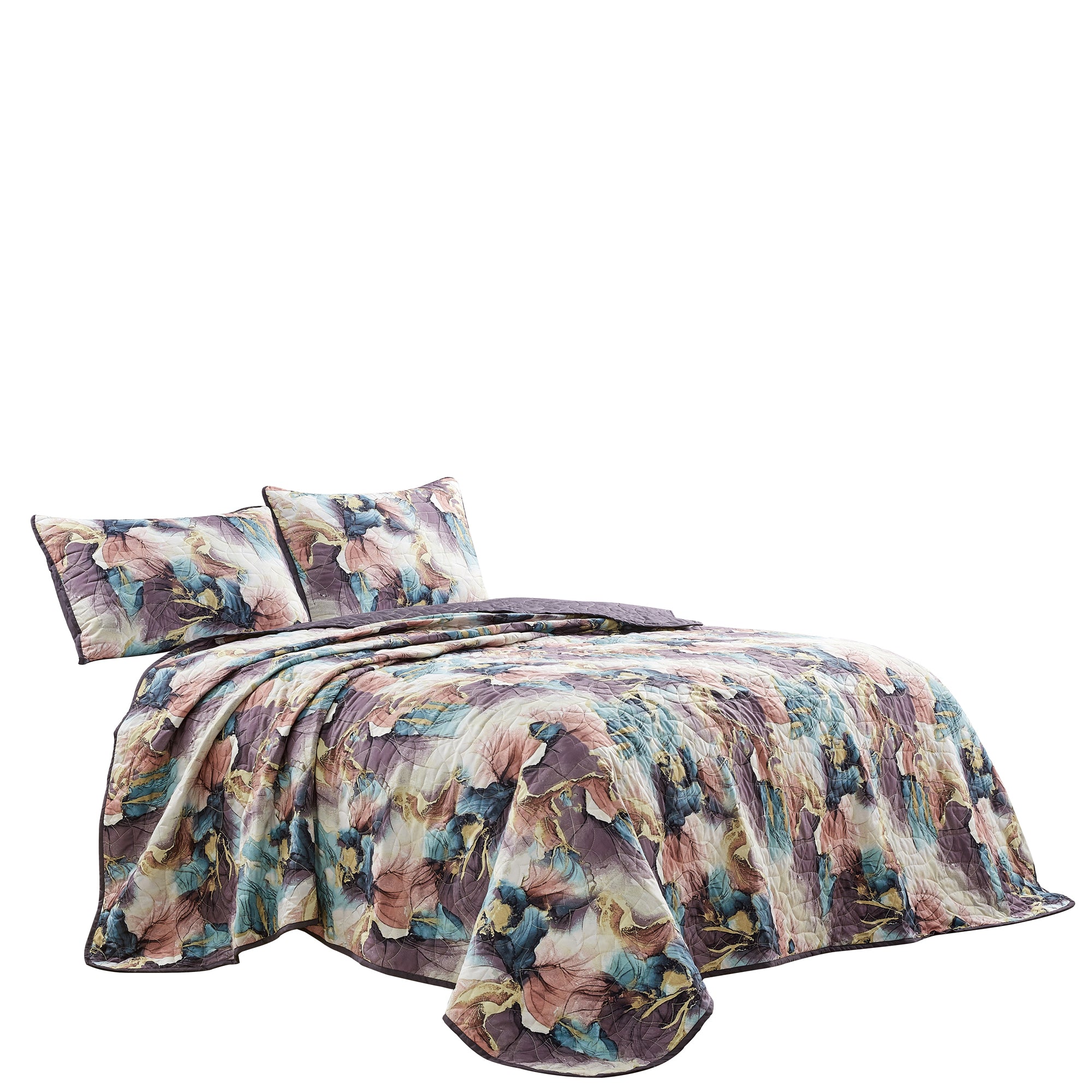 3 Piece Printed Quilt Set Lightweight Bedspread Set Poline 2024