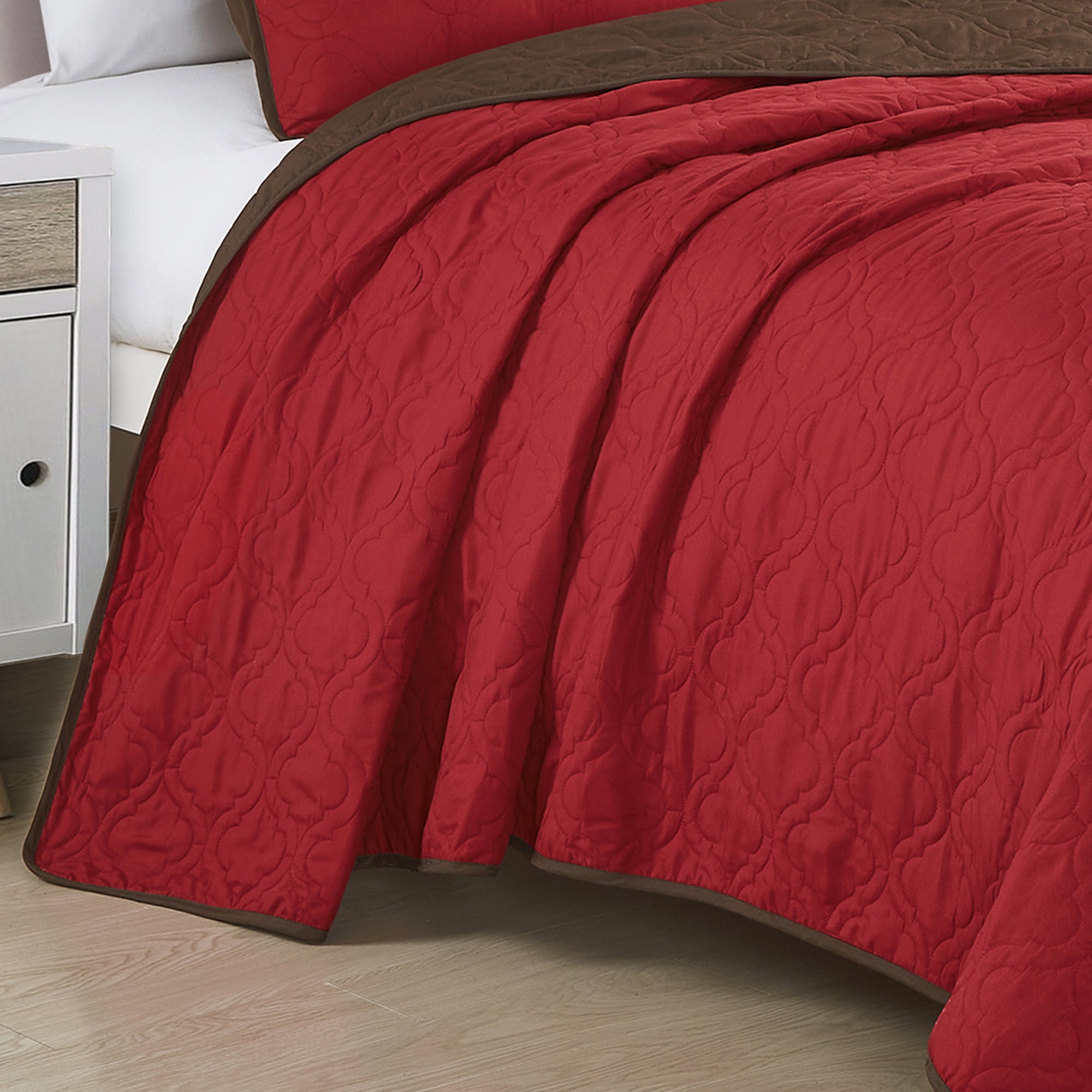 3 Piece Solid Quilt Set Lightweight Bedspread Set Elrad 2024