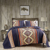 3-Piece Lightweight Soft Polyester Southwestern Style Geometric Quilt Bedspread Set JB22726