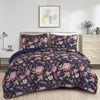 3-Piece Elegant Polyester Vintage-Inspired Floral Quilt Bedspread Set JB22782