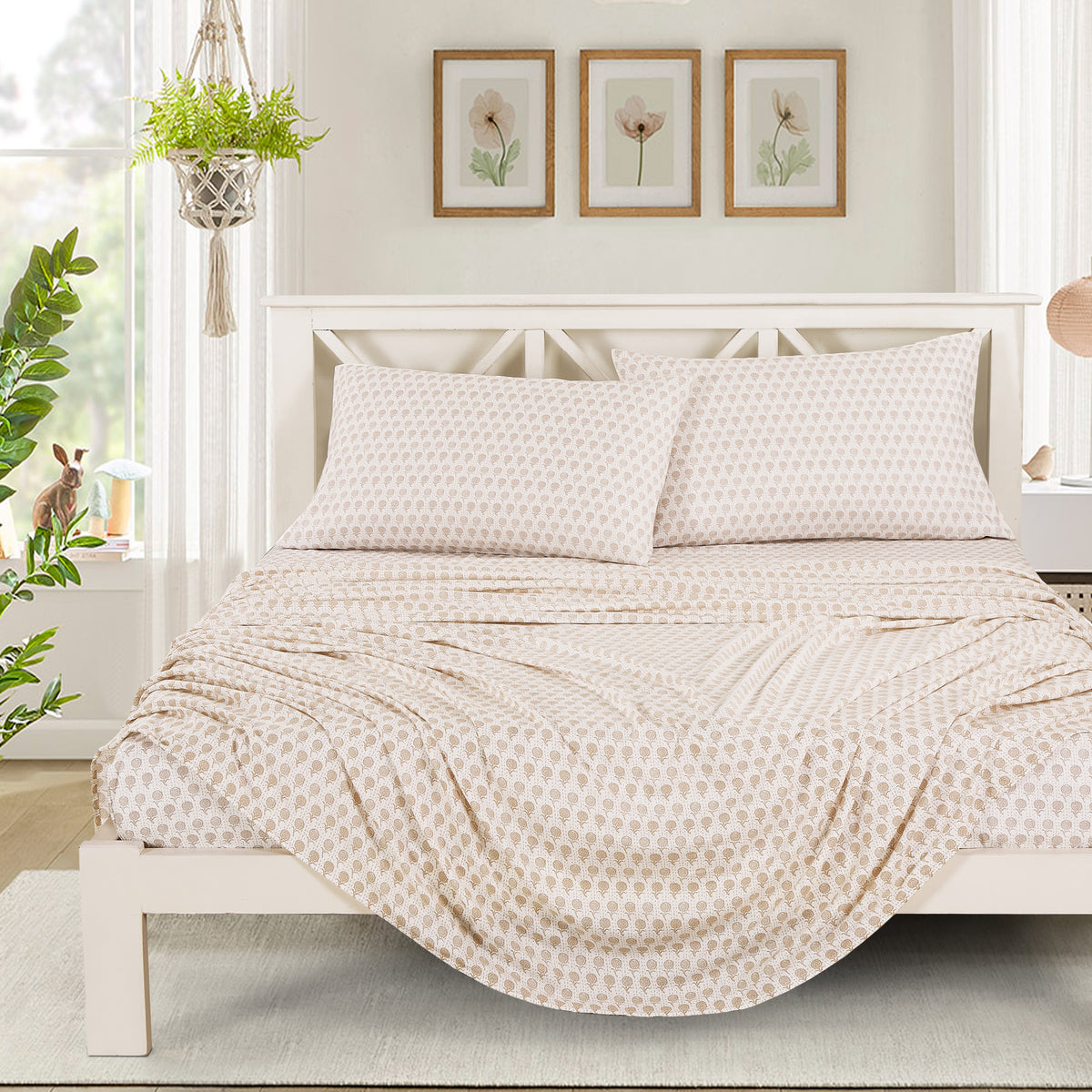 7-Piece Floral Comforter Set with Sheets