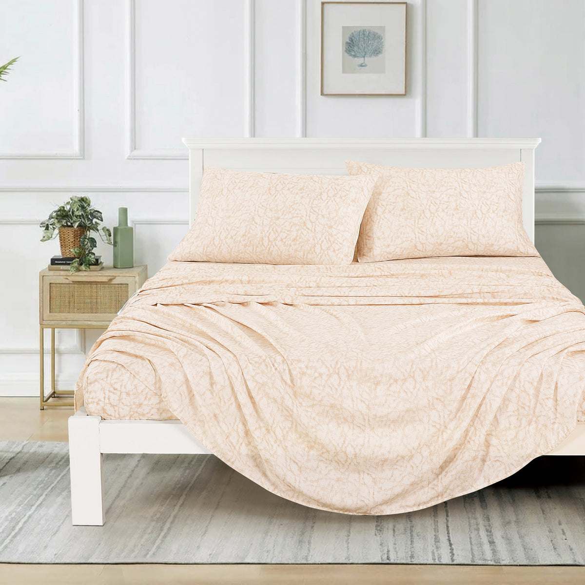 7-Piece Floral Comforter Set with Sheets