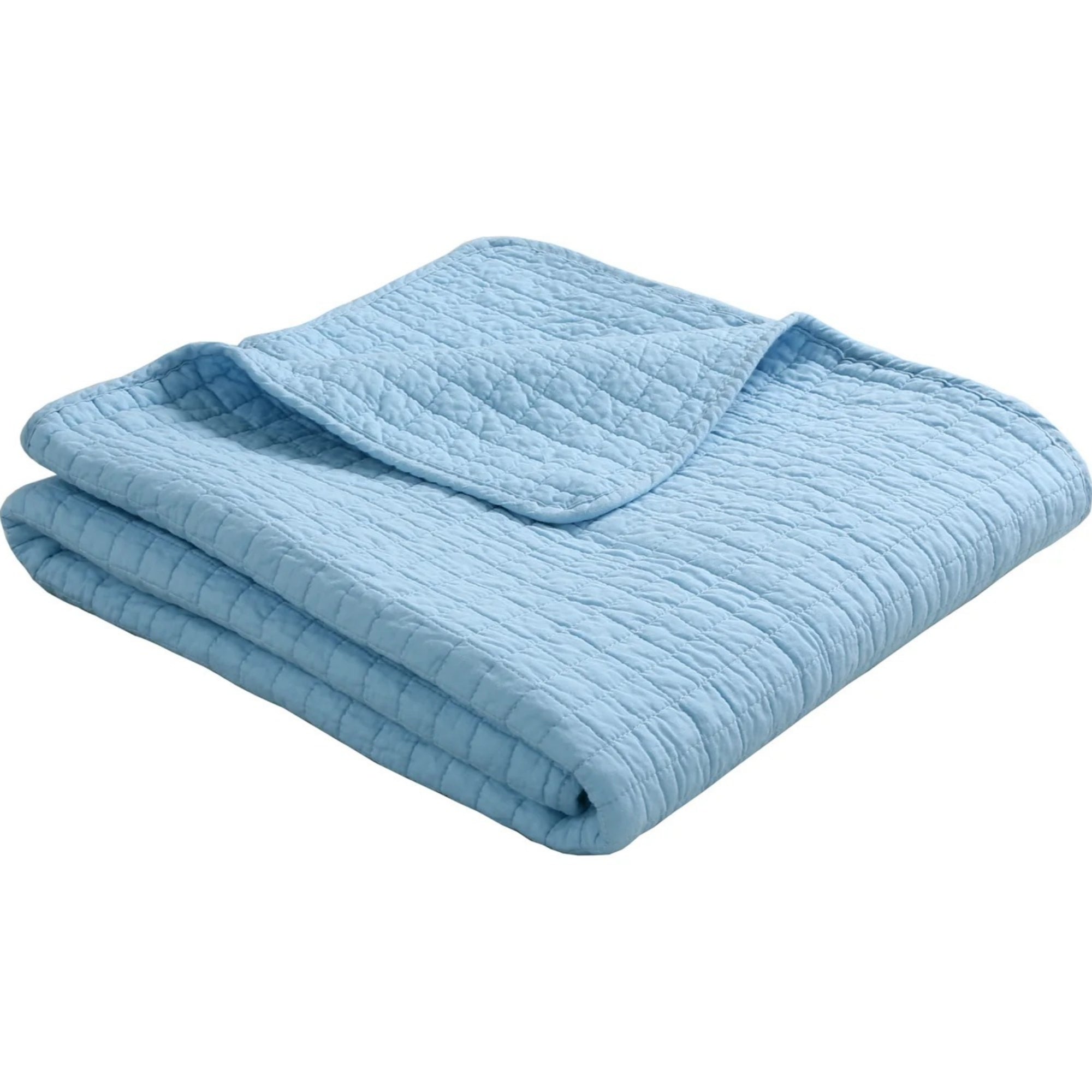 100% Cotton Quilted Throw Blanket Soft Decorative Couch Sofa Cover Lightweight Bed Throw