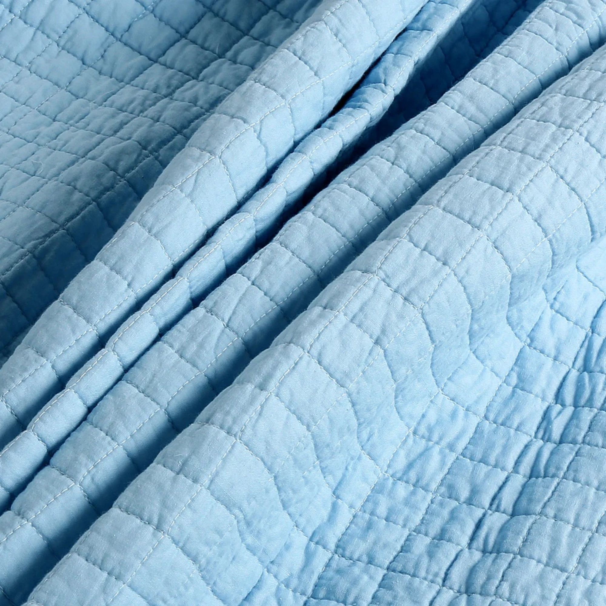 100% Cotton Quilted Throw Blanket Soft Decorative Couch Sofa Cover Lightweight Bed Throw
