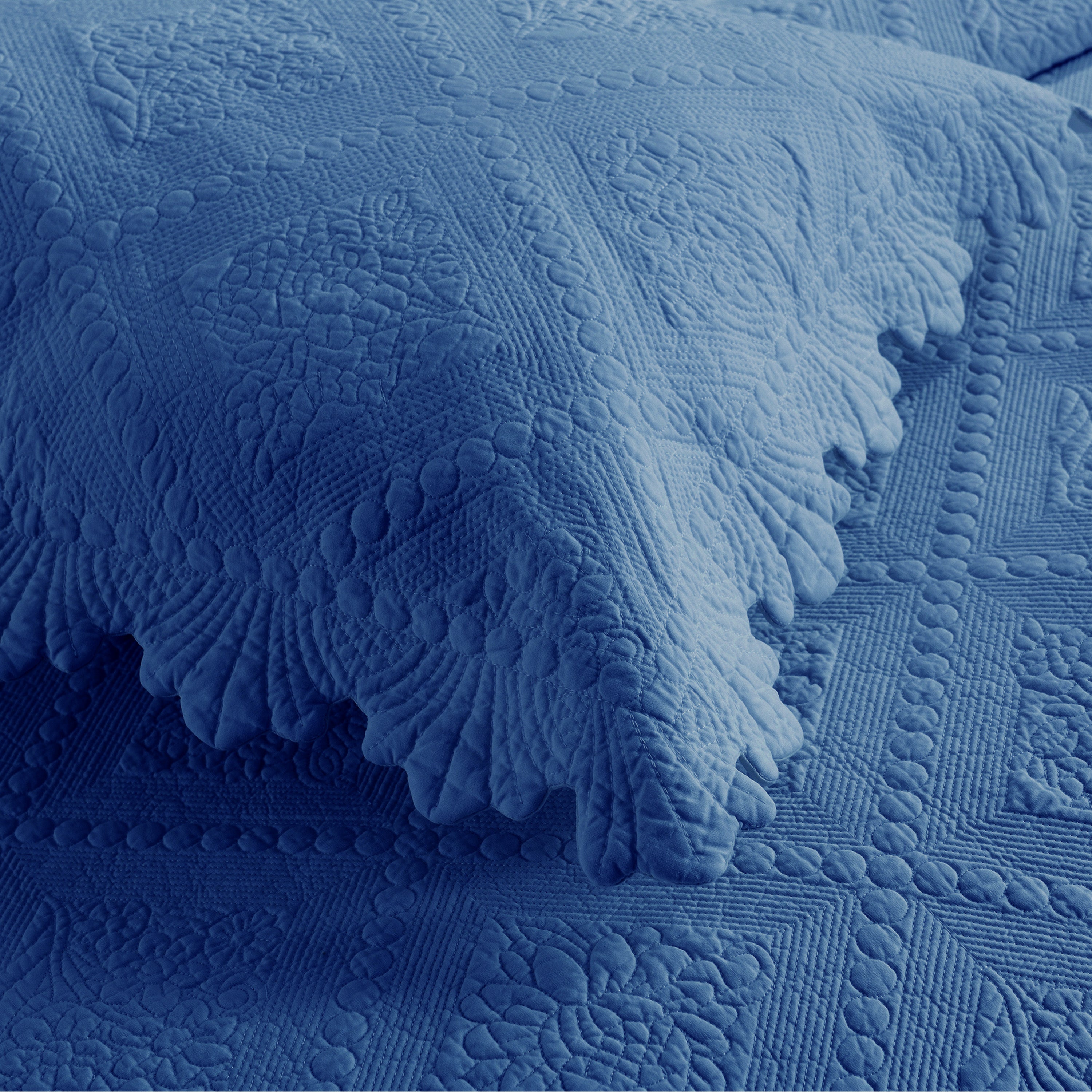 3 Piece 100% Cotton Oversized Lightweight Quilt Bedspread Set TK