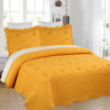 3PCS Floral Embroidered Quilted Bedspread Set