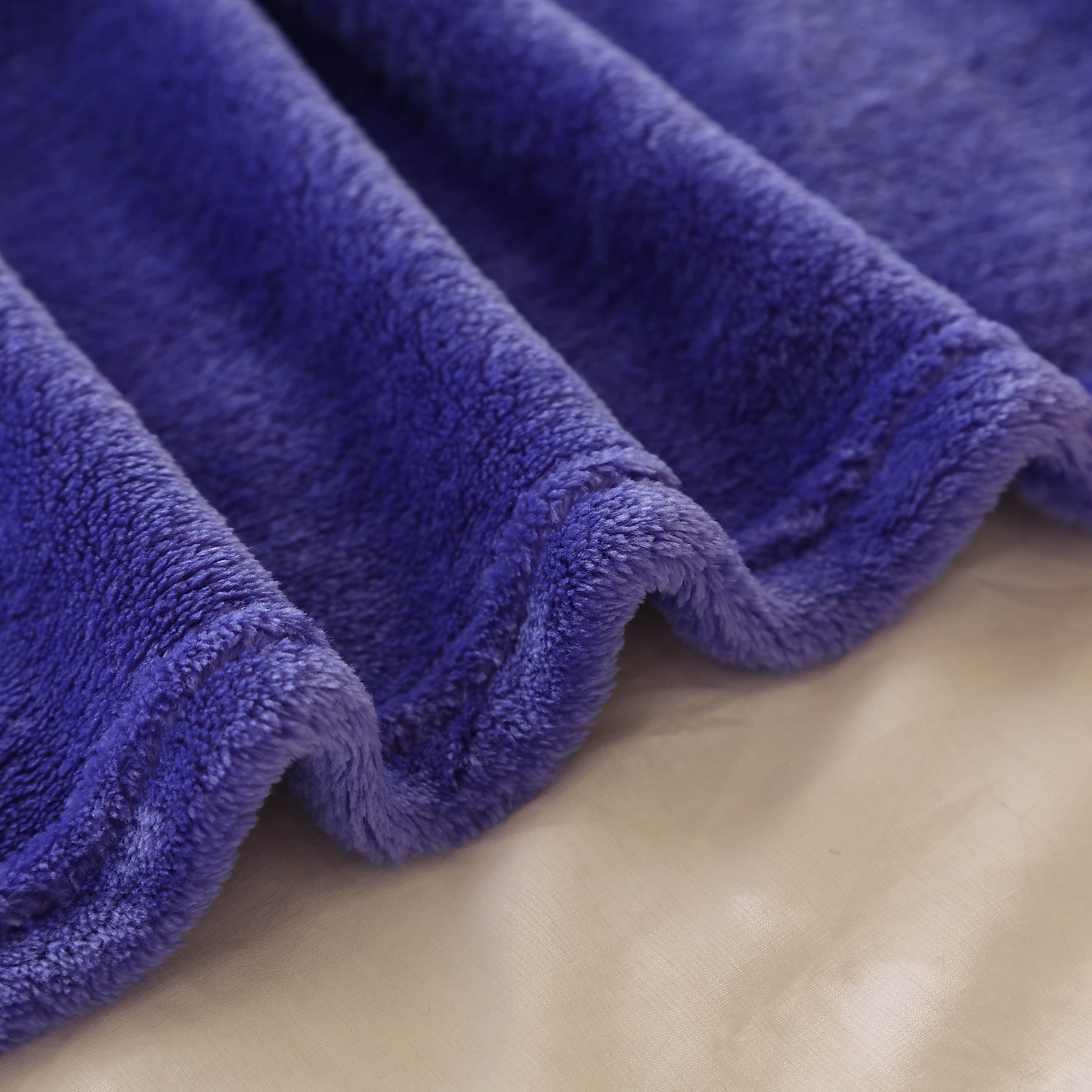 King Size Flannel Fleece Throw Blanket 240GSM Soft Lightweight Plush Cozy Bed Blanket 102 x 90 Inches