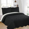 3PCS Floral Embroidered Quilted Bedspread Set