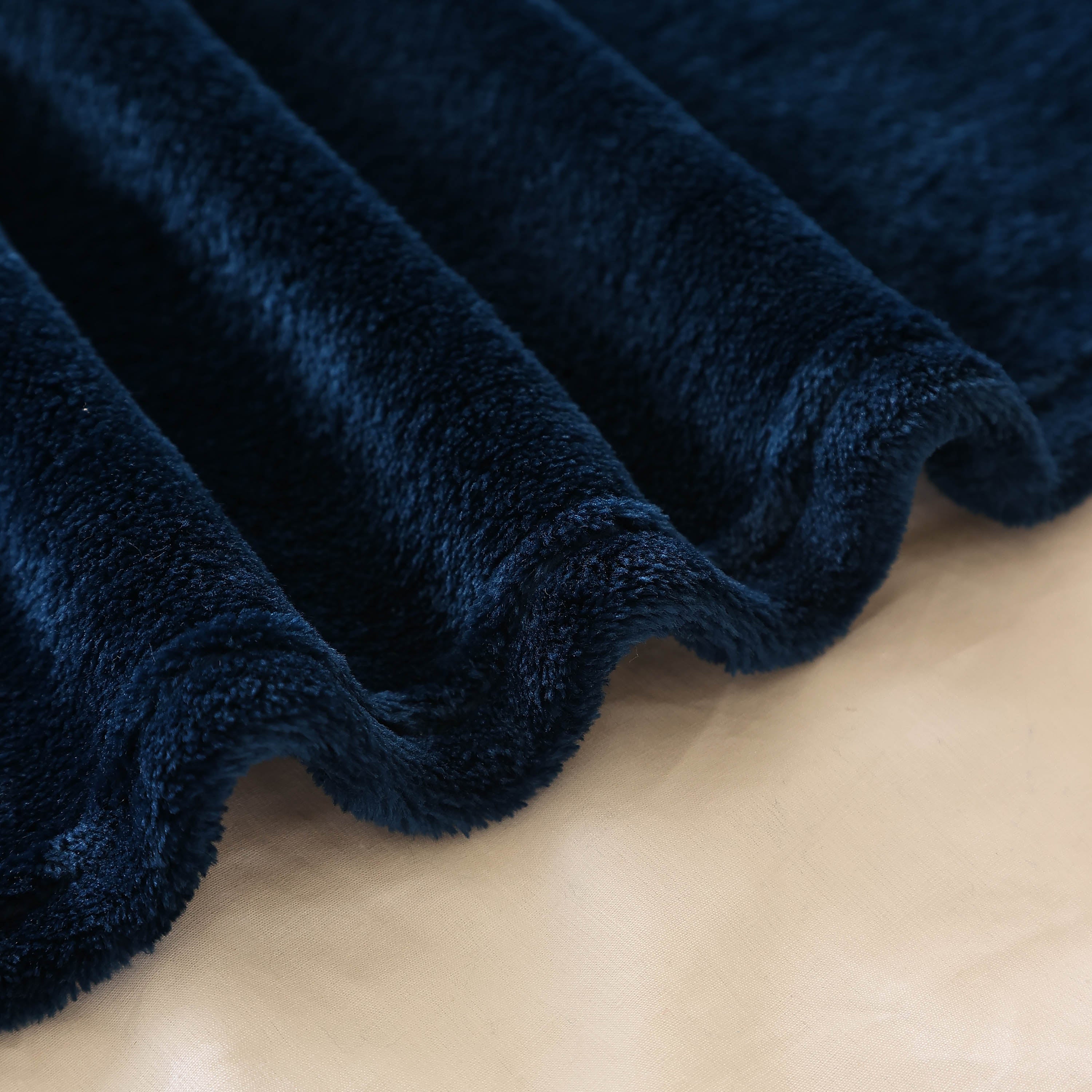 King Size Flannel Fleece Throw Blanket 240GSM Soft Lightweight Plush Cozy Bed Blanket 102 x 90 Inches