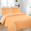 3PCS Floral Embroidered Quilted Bedspread Set
