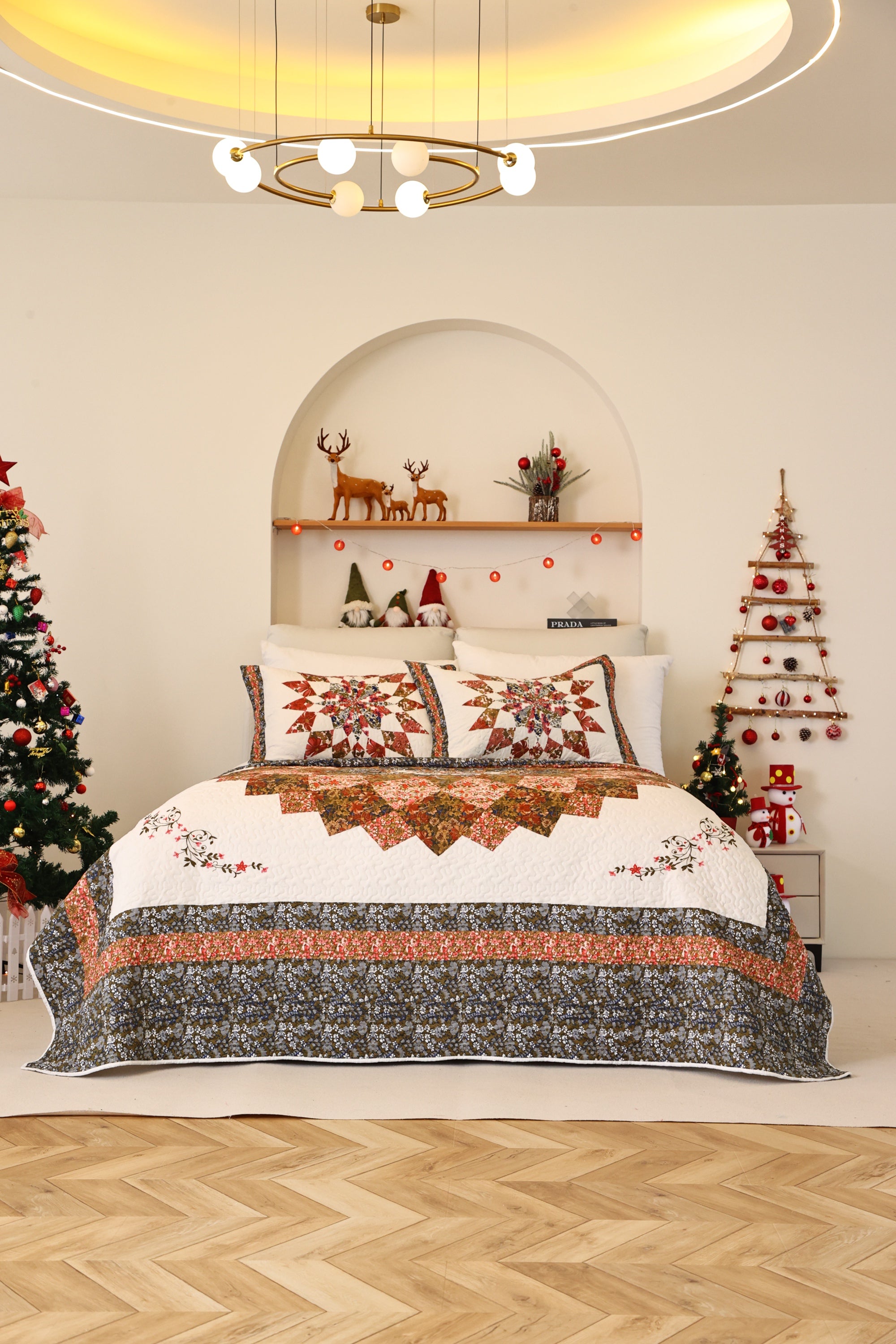 3 Piece Queen Size Lightweight Quilt Bedspread Set WX100