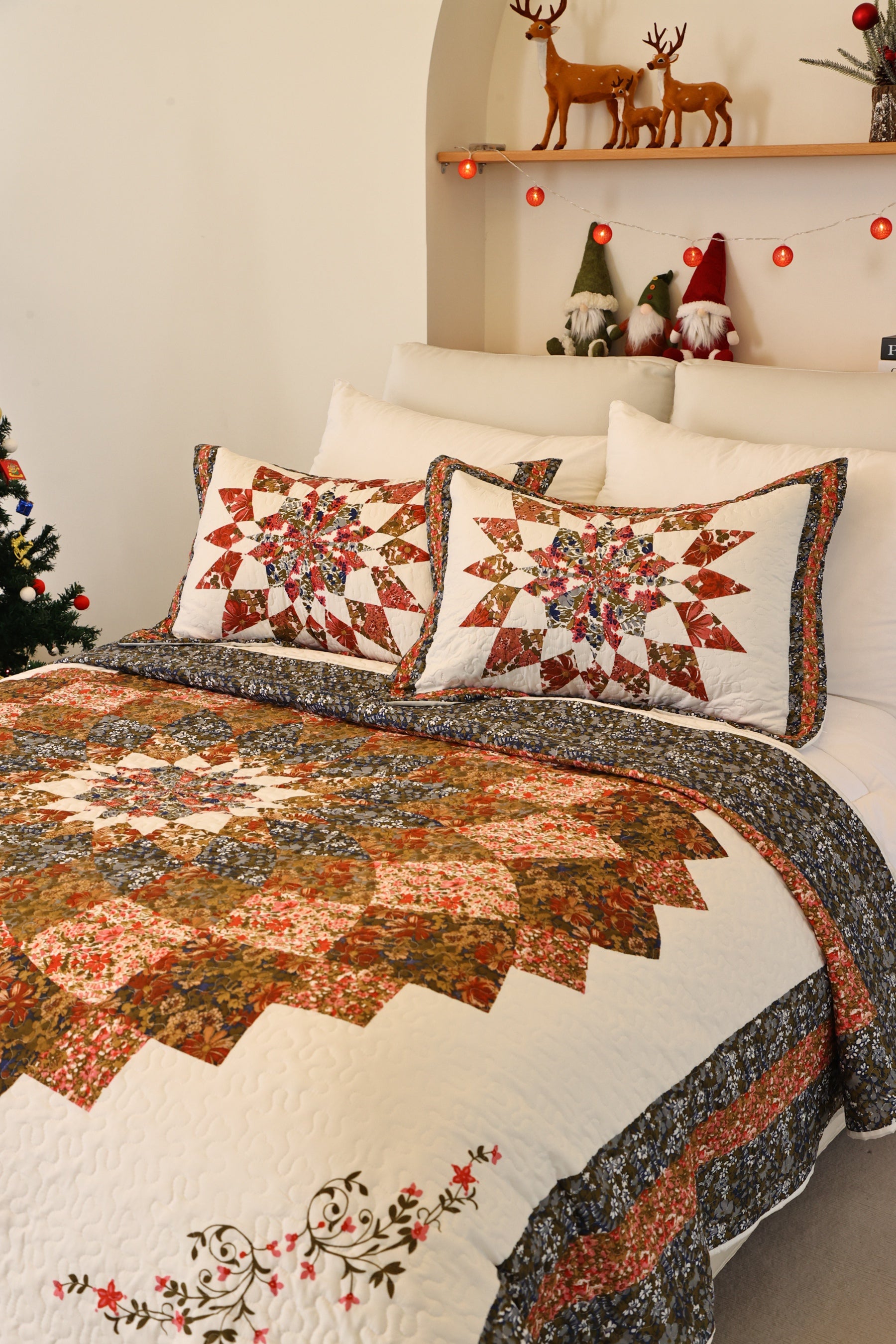 3 Piece Queen Size Lightweight Quilt Bedspread Set WX100