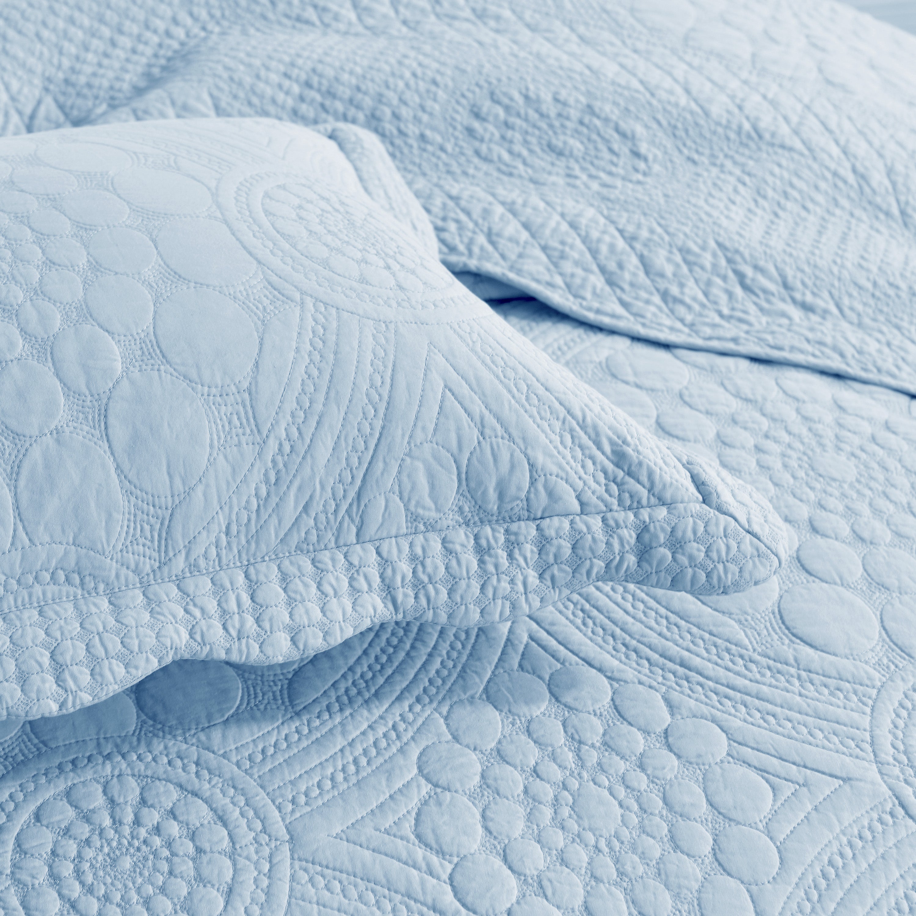 3 Piece 100% Cotton Quilt Set, Oversized Lightweight Quilted Bedspread TF